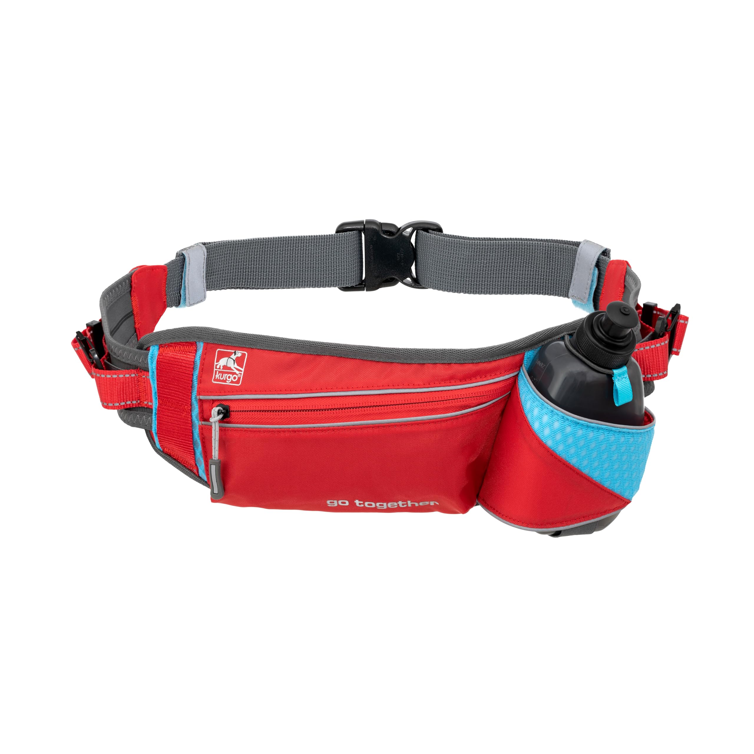 Kurgo Ceinture Mains Libres de Course, Ceinture de Promenade, réfléchissante, réglable, avec Une Bouteille d'eau, Course et randonnée