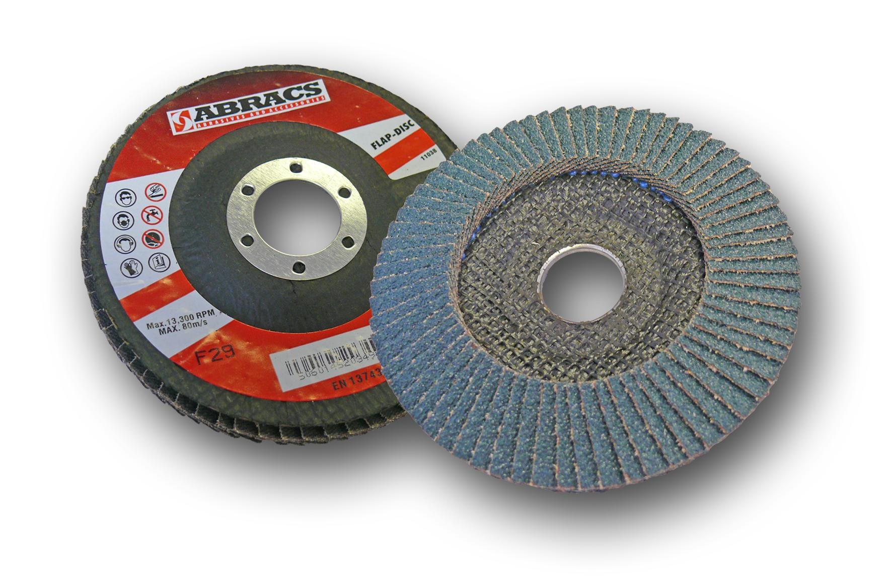 Abracs 115 x 22m x 80g Zirconium Flap Disc (5 Pieces)