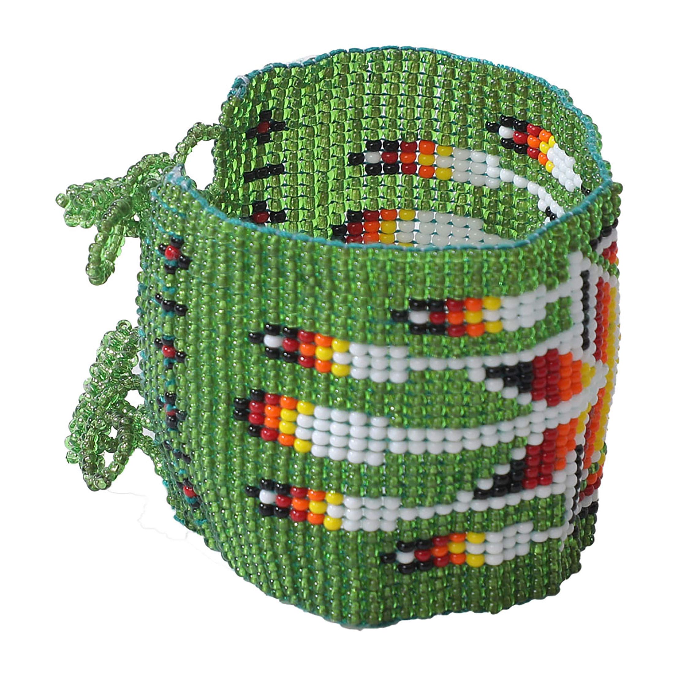 Style Bracelet Huichol Mexican Bracelet Traditional Seed Glass