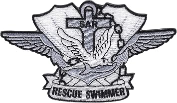 SAR Search and Rescue Swimmer Silver Badge Collectible Novelty Patch