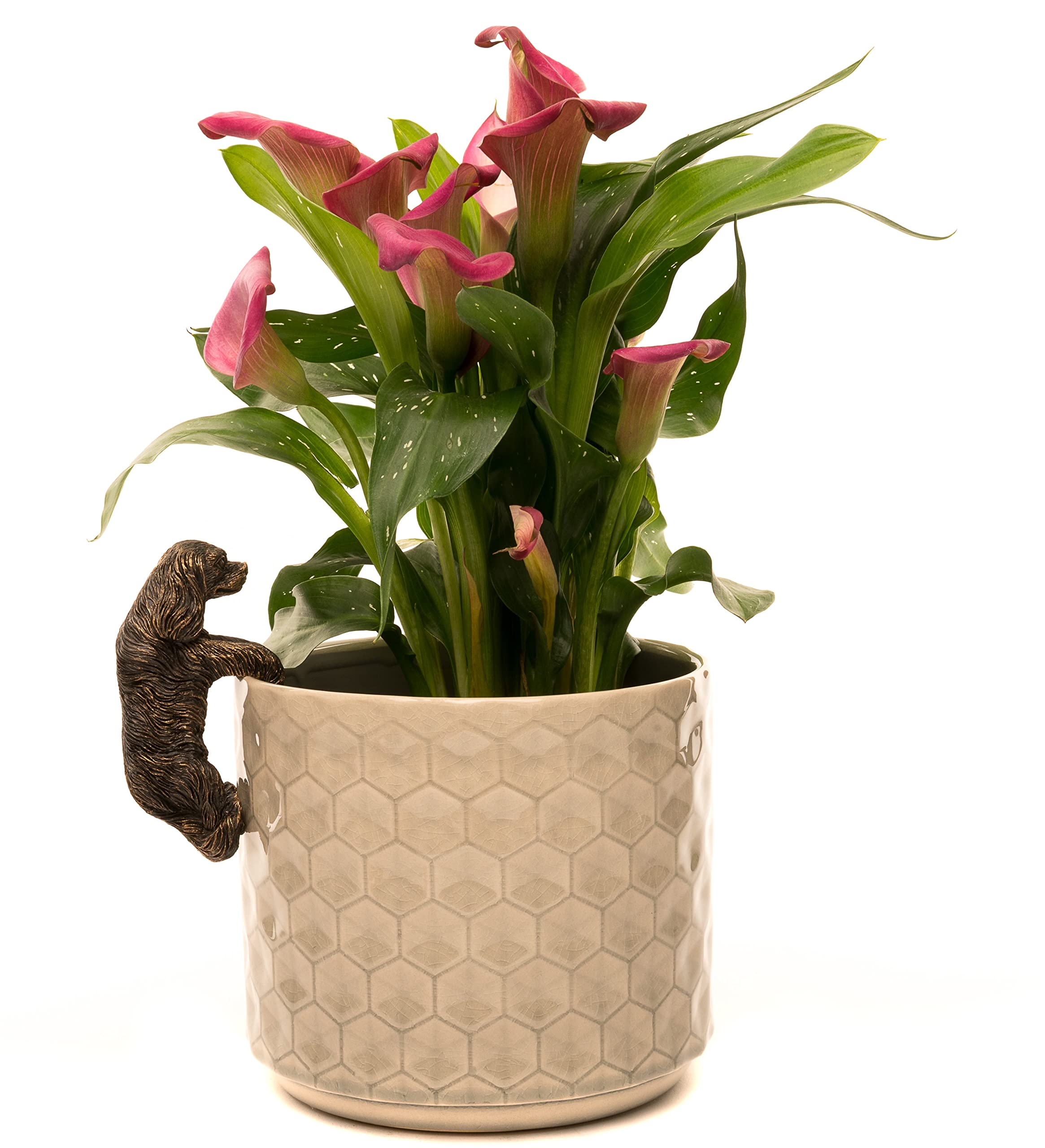 Pot Buddies Handbemalte Blumentopf-Figur – Cavalier King Charles Spaniel Als Gartendeko (antik-bronze)
