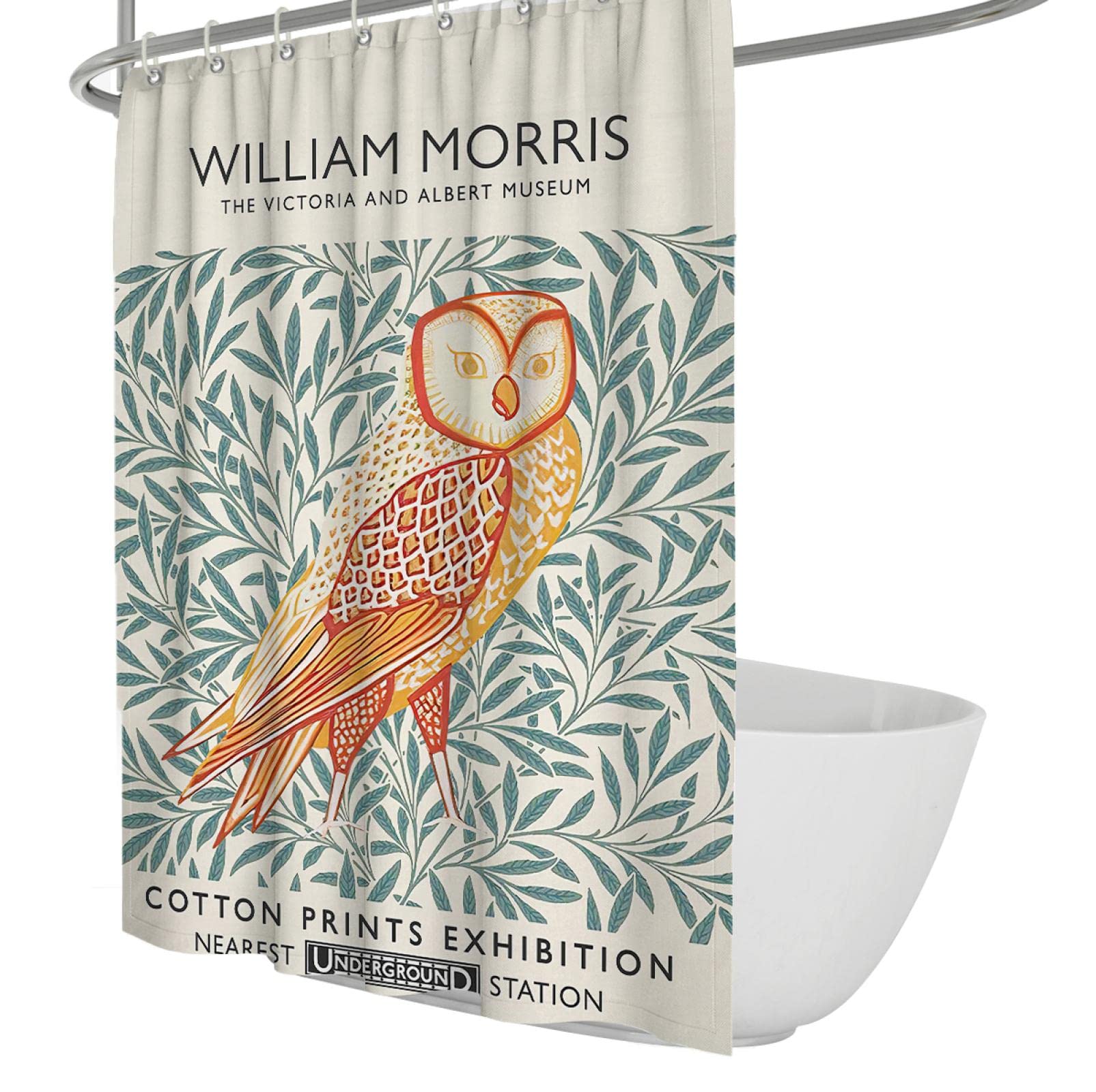 William Morris rideau de douche rideau douche étanche polyester salle de bain