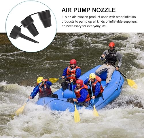 Miniatura 3 de Boquilla de bomba de cama de aire, 2 juegos de boquillas de repuesto 3 en 1, boquilla de plástico para inflables, colchón de aire, sofá de aire