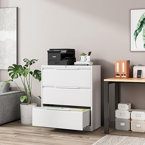 Miniatura 27 de Archivador de 2 cajones, archivadores verticales de metal con cerradura para oficina en casa, archivador de bloqueo para archivos A4/Legal/Carta