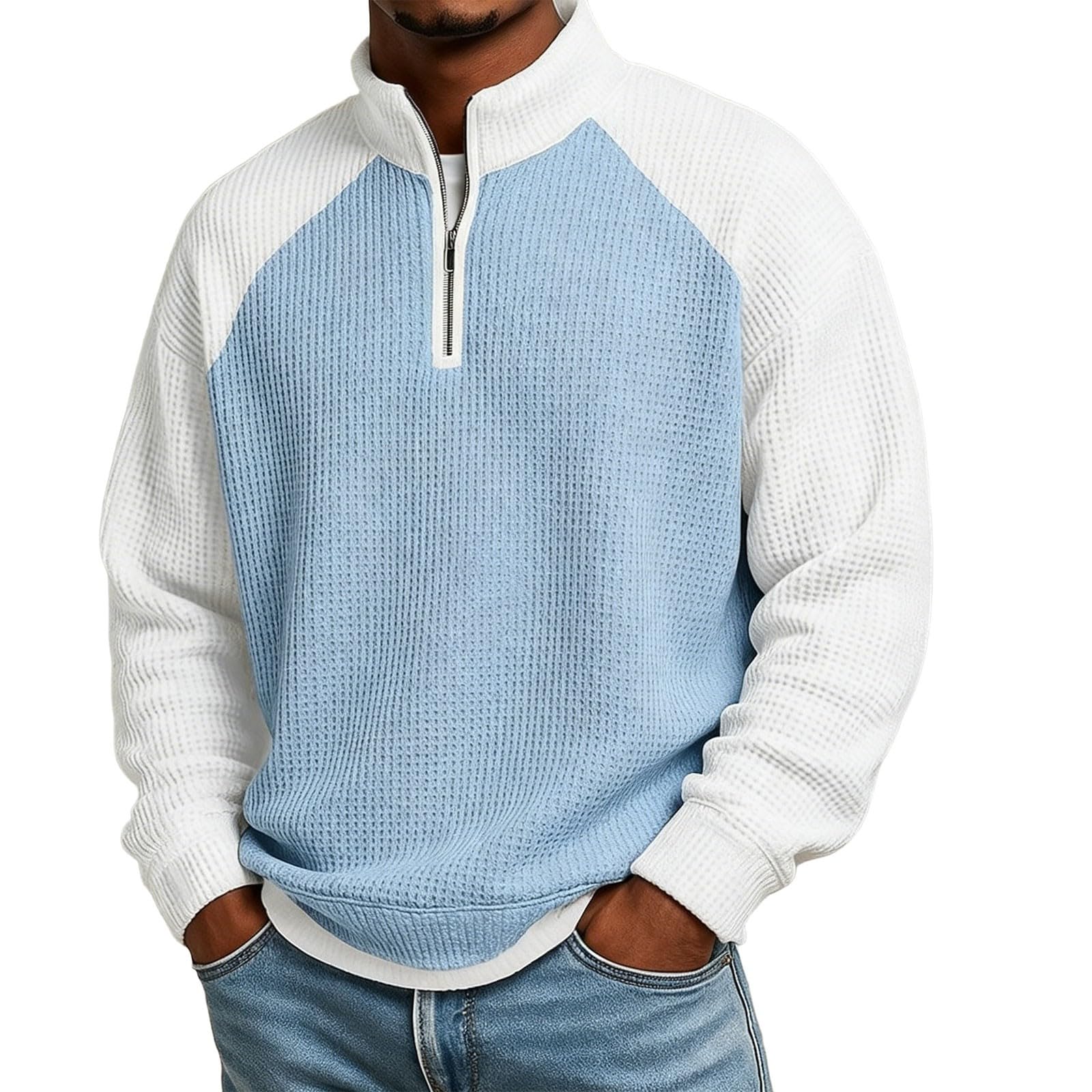 Felpa Uomo con Zip Slim Fit Morbido Felpe da Lavoro Tinta Unita Leggero | Stile Casual Versatile, Taglio Comodo e Girocollo Pulito, Facile da Abbinare con Jeans, Pantaloni o una Giacca Leggera