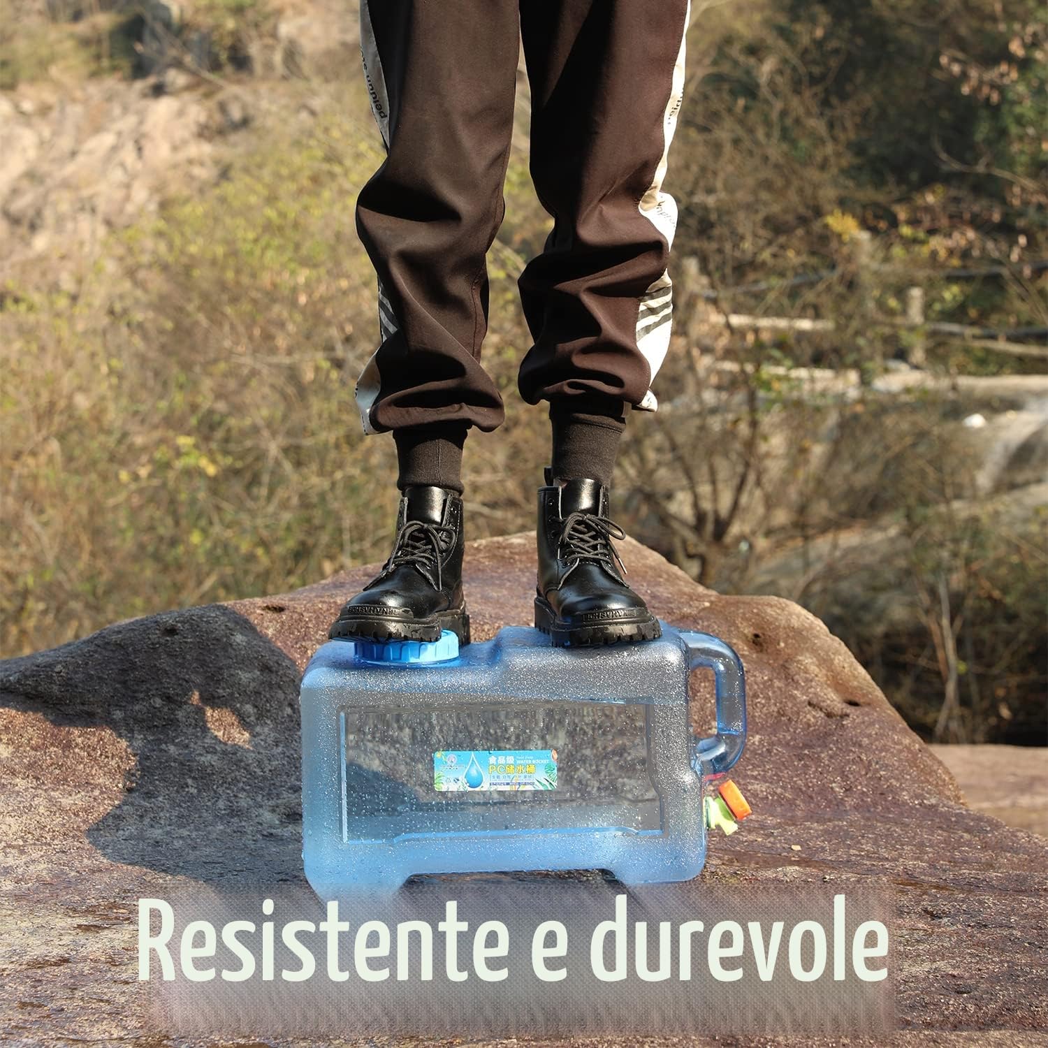 Tanica per Acqua con Rubinetti, 5~22L Tanica Acqua in Plastica, Tanica per Acqua da Campeggio, Serbatoio Acqua Campeggio per Cucina, Camper, furgoni, Camion, Campeggio, Scuola