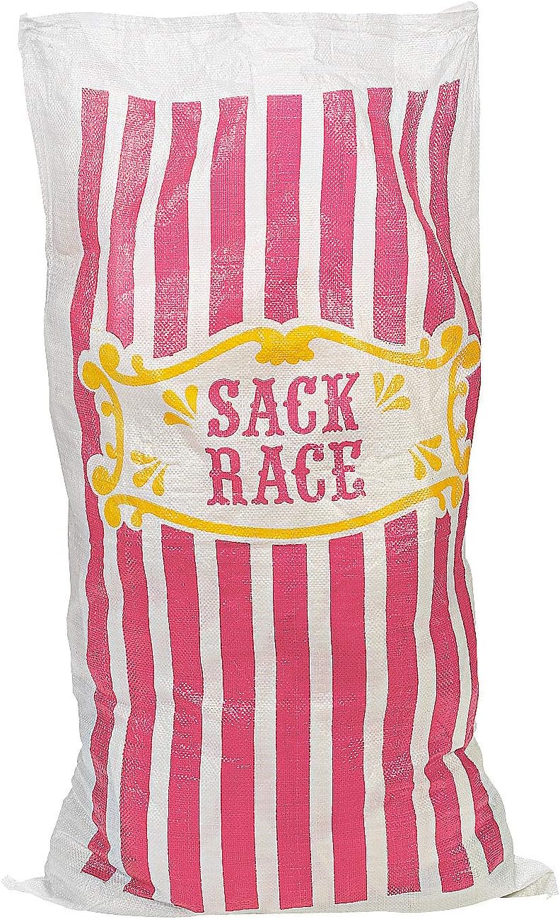 Carnival Design Potato Sack Race Bags (Set of 12) Perfect Birthday Party Game for Kids & Adults, Outdoor Play & Activities