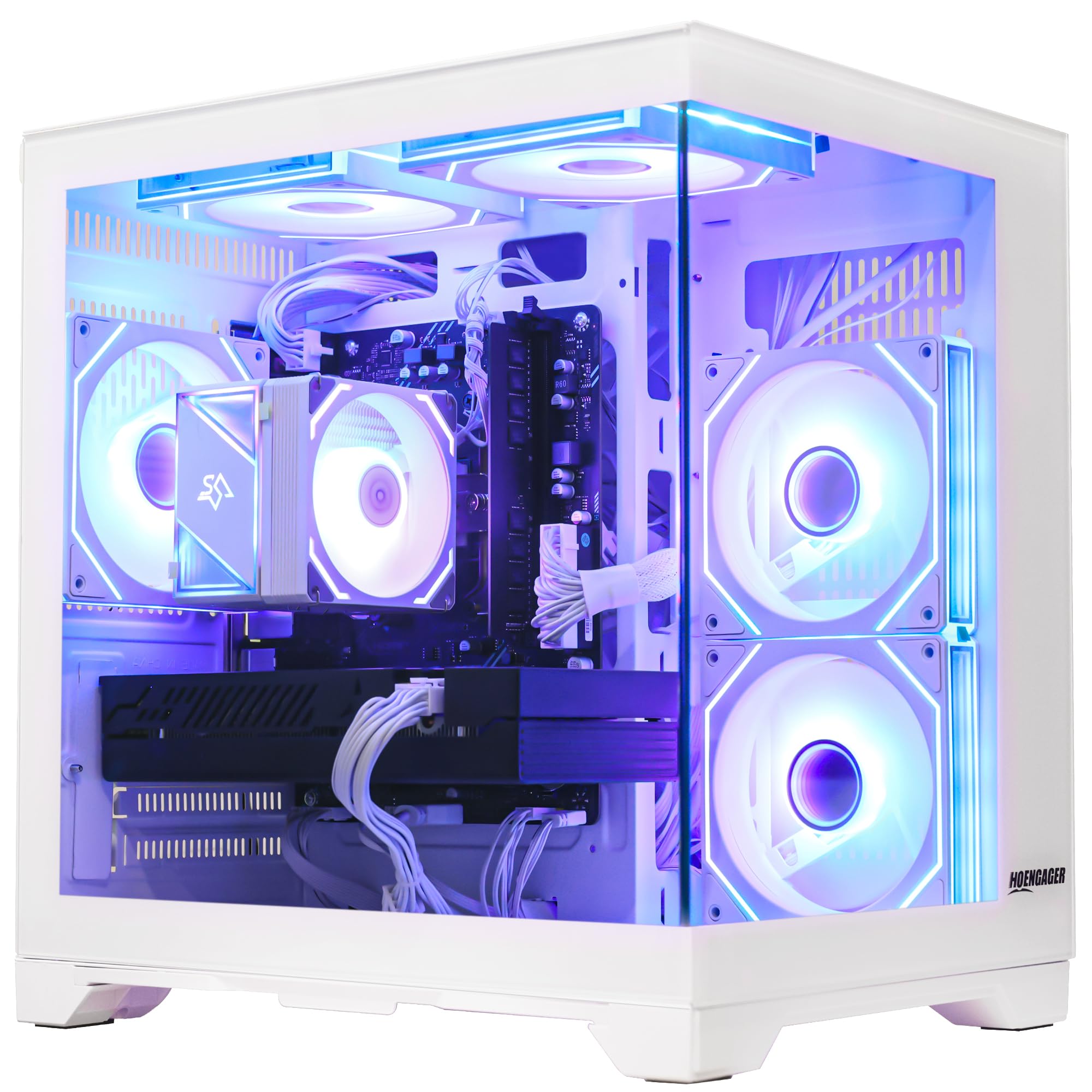 Gaming PC Desktop, AMD Ryzen 5 5600, RX 6600M 8GB, 16GB RAM, 1TB SSD, White