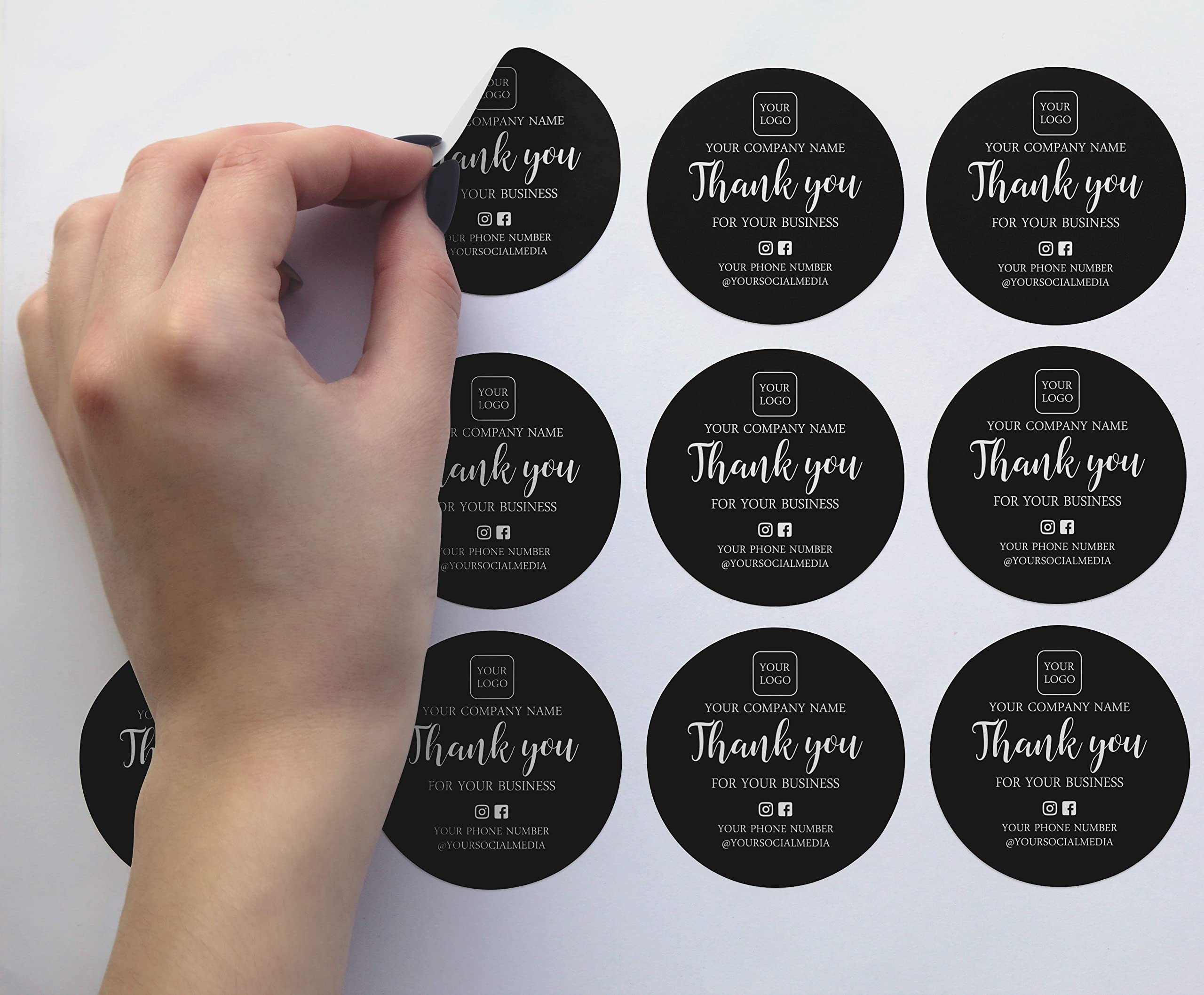 Personalized Business Labels Custom Logo Stickers & Labels - Design ...