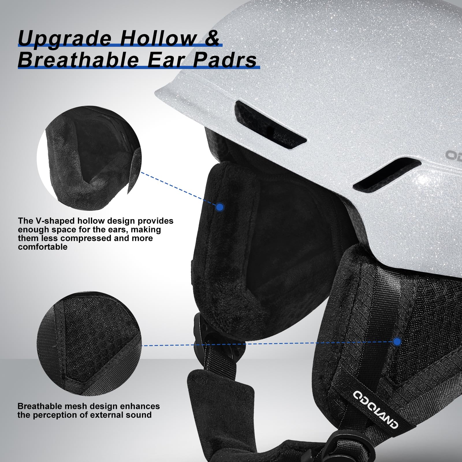 Odoland Casco da Sci per Uomo Donna Ragazzo e Ragazzi, Casco da Snowboard Ruota Regolabile, Ottima Ventilazione, Casco Ski per Sci Pattinaggio Snowboard