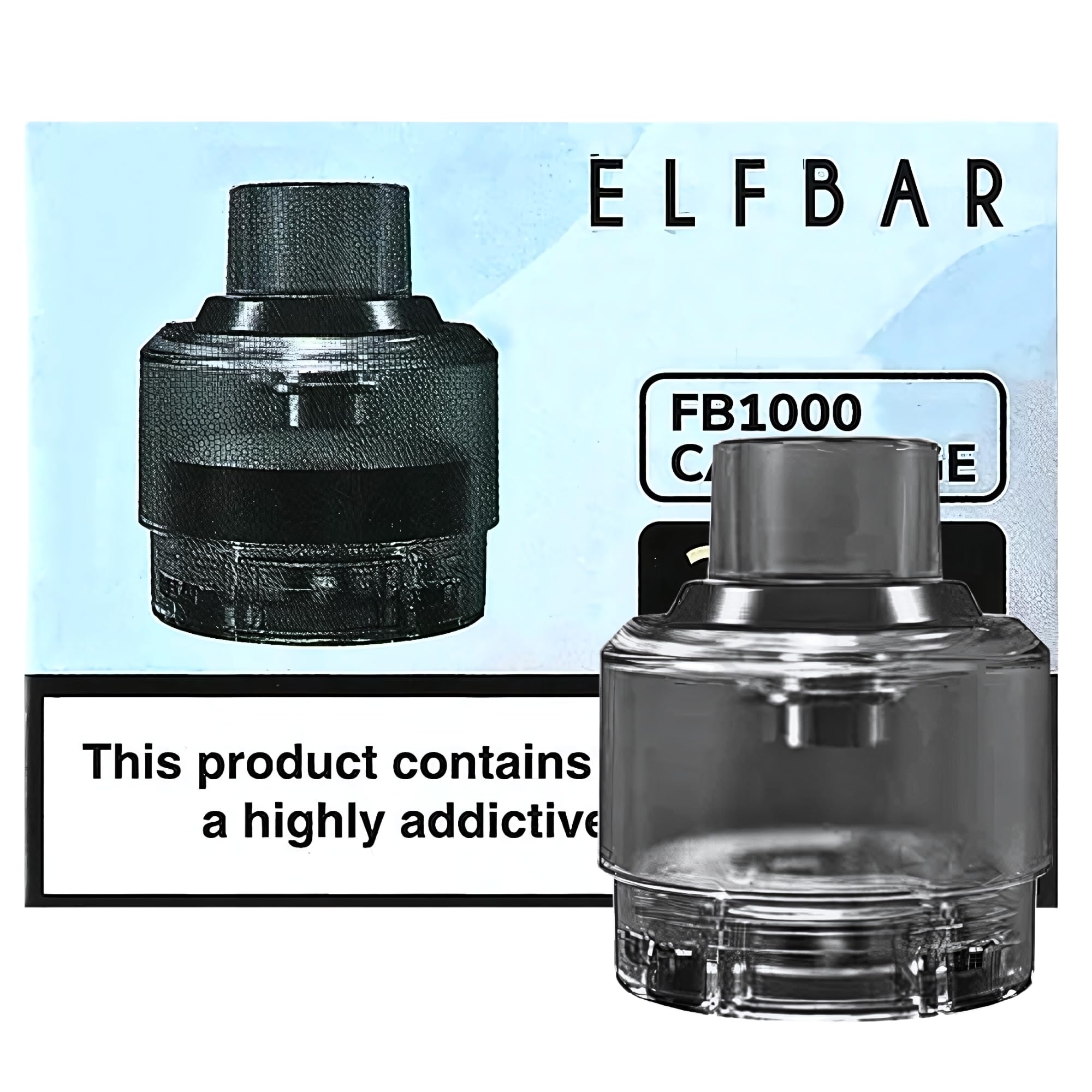 Elf Bar FB1000 Pod for The Elf Bar FB1000 Vape Kit Using Elf Bar EBC M1  Coils, Smooth MTL Vaping, Bottom Filling, TPD Compliant 2ml Cartridge No  Nicotine: Amazon.co.uk: Electronics & Photo