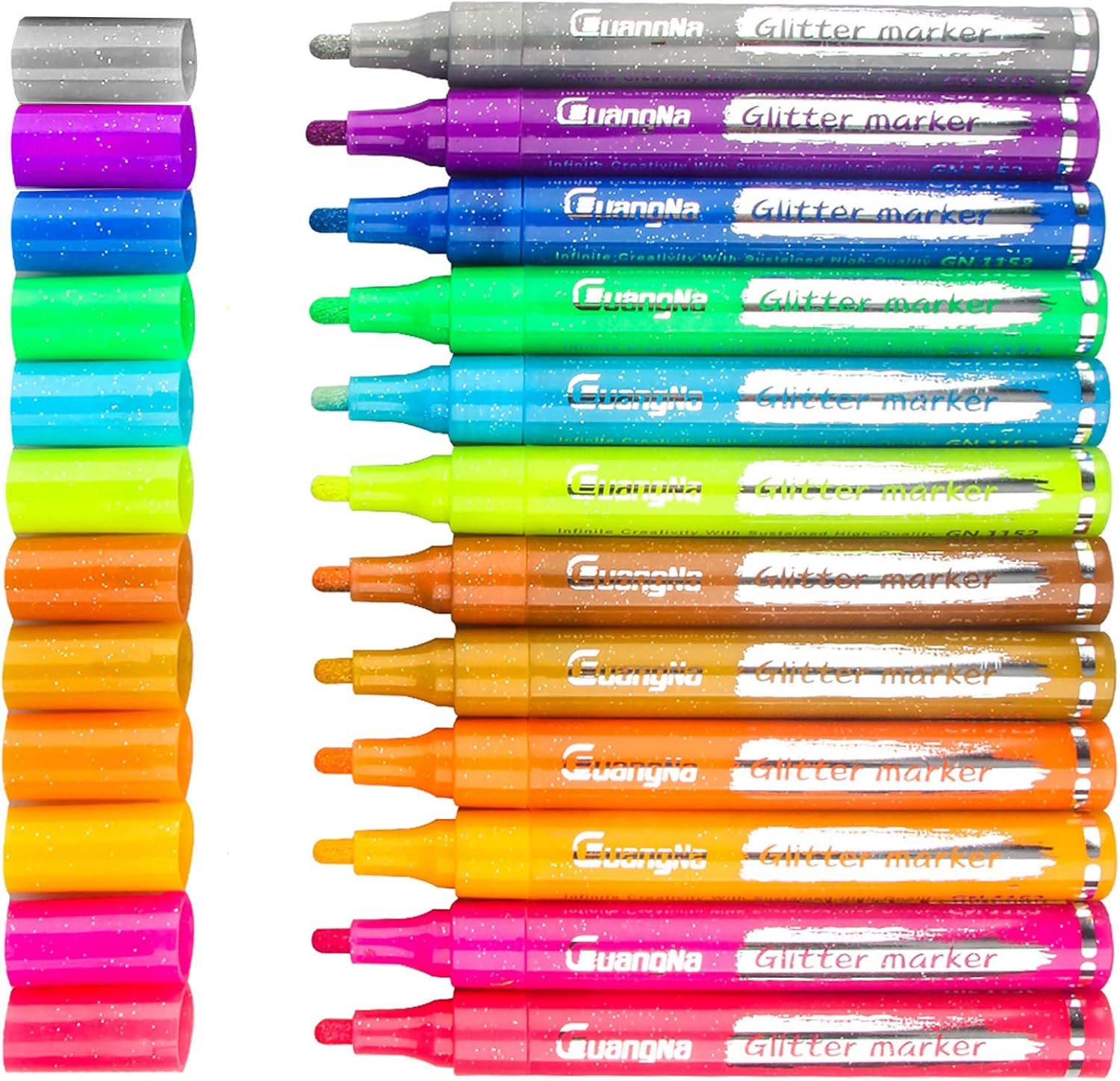 Tomorotec [12 Color] Glitter Markers, Art Glitter Paint