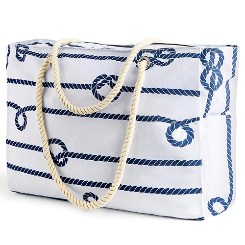 SRISE Large Beach Bag for Women and Men