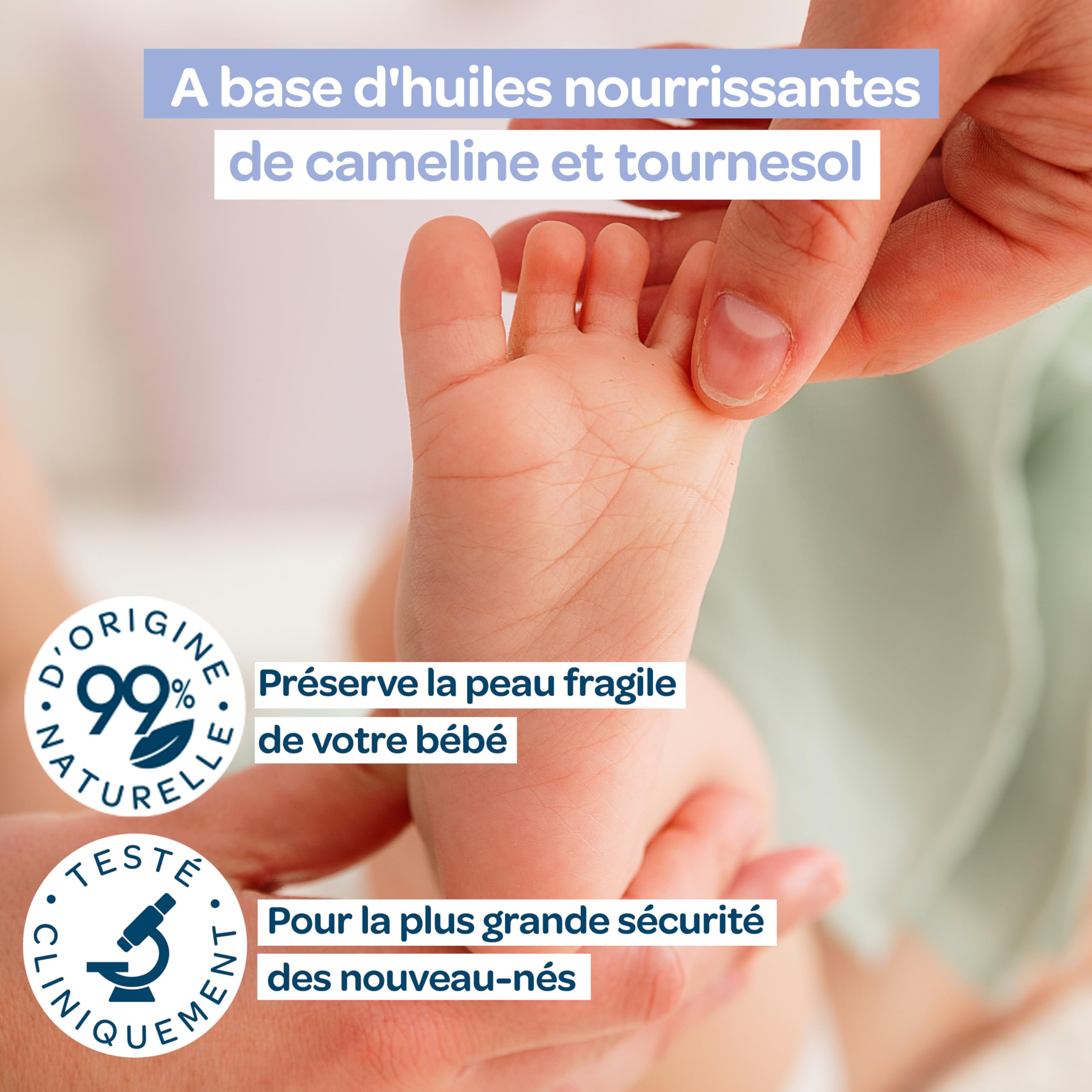 BIOLANE - Huile de massage - Bébé - Détente - Parfum relaxant et apaisant - 99% d'ingrédients d'origine naturelle - 50ml - Fabriqué en France