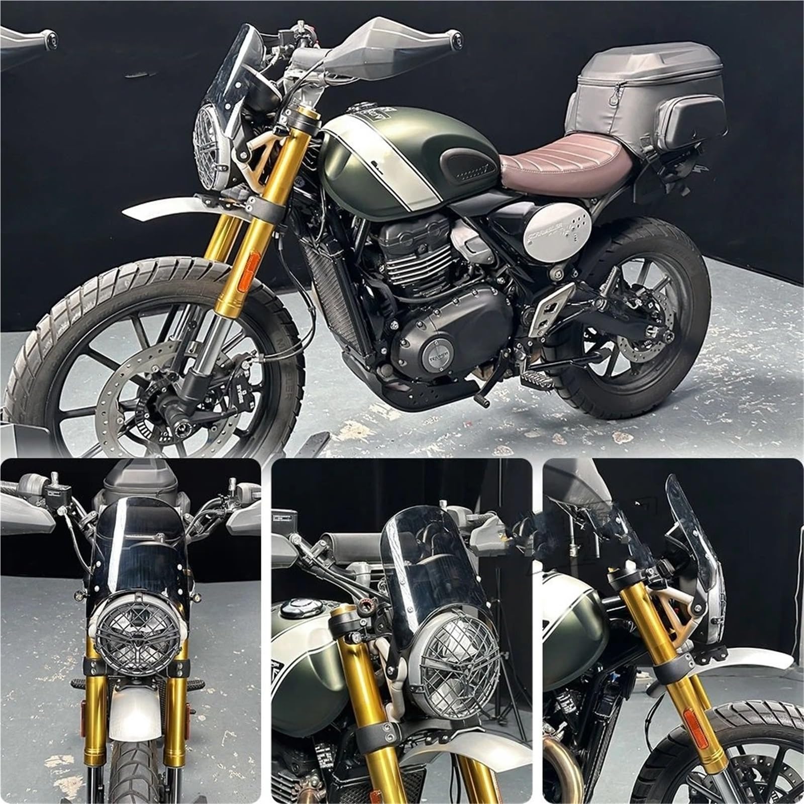 CUPOLINO VISIERA Parabrezza per moto adatto per Speed 400 Scrambler 400X Scrambler400X 2024-2025 Deflettore antivento Spoiler Airflow DEFLETTORI ARIA
