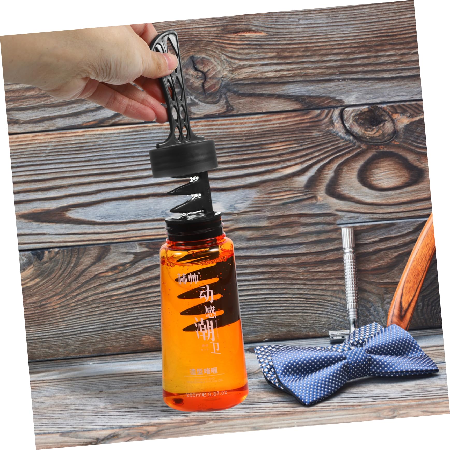 Ipetboom 2 Piezas Peine De Gel Rociar Peluca Hombre Gel De Viaje Para El Cabello Gel Fijador De Cabello Con Peine Gel Para El Cabello 2 En 1 Con Peine Kit De Peinado Brown El Plastico