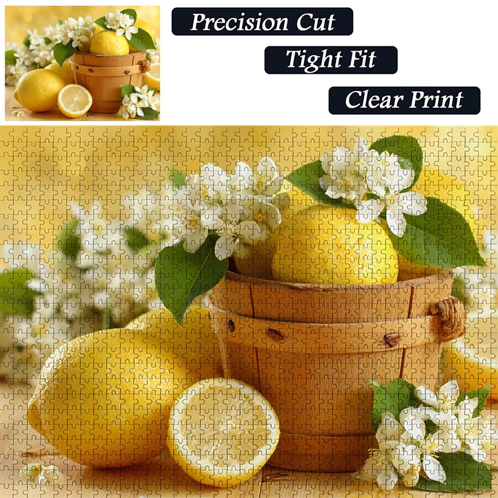 Żółte drewniane puzzle 3000 sztuk, kwiat puzzle dla dorosłych z pudełkiem 122 x 81 cm, łamigłówki, dla mężczyzn kobiet nastolatek, kreatywne gry logiczne, dekoracja domu prezent, 9-7226