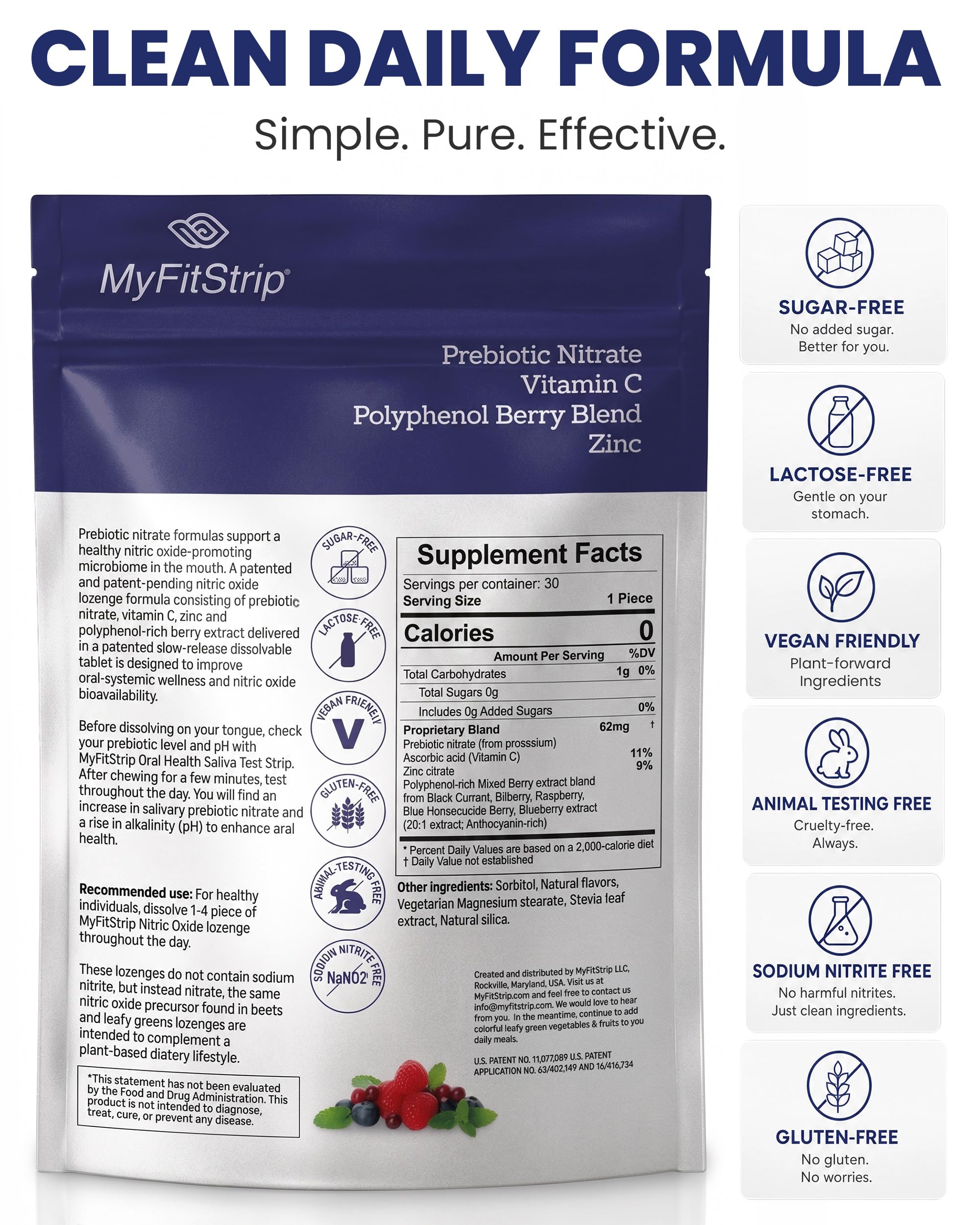 Nitric Oxide Lozenges - Oral Health & Cardiovascular Support - 30 Cool Mint — Amazon image 8