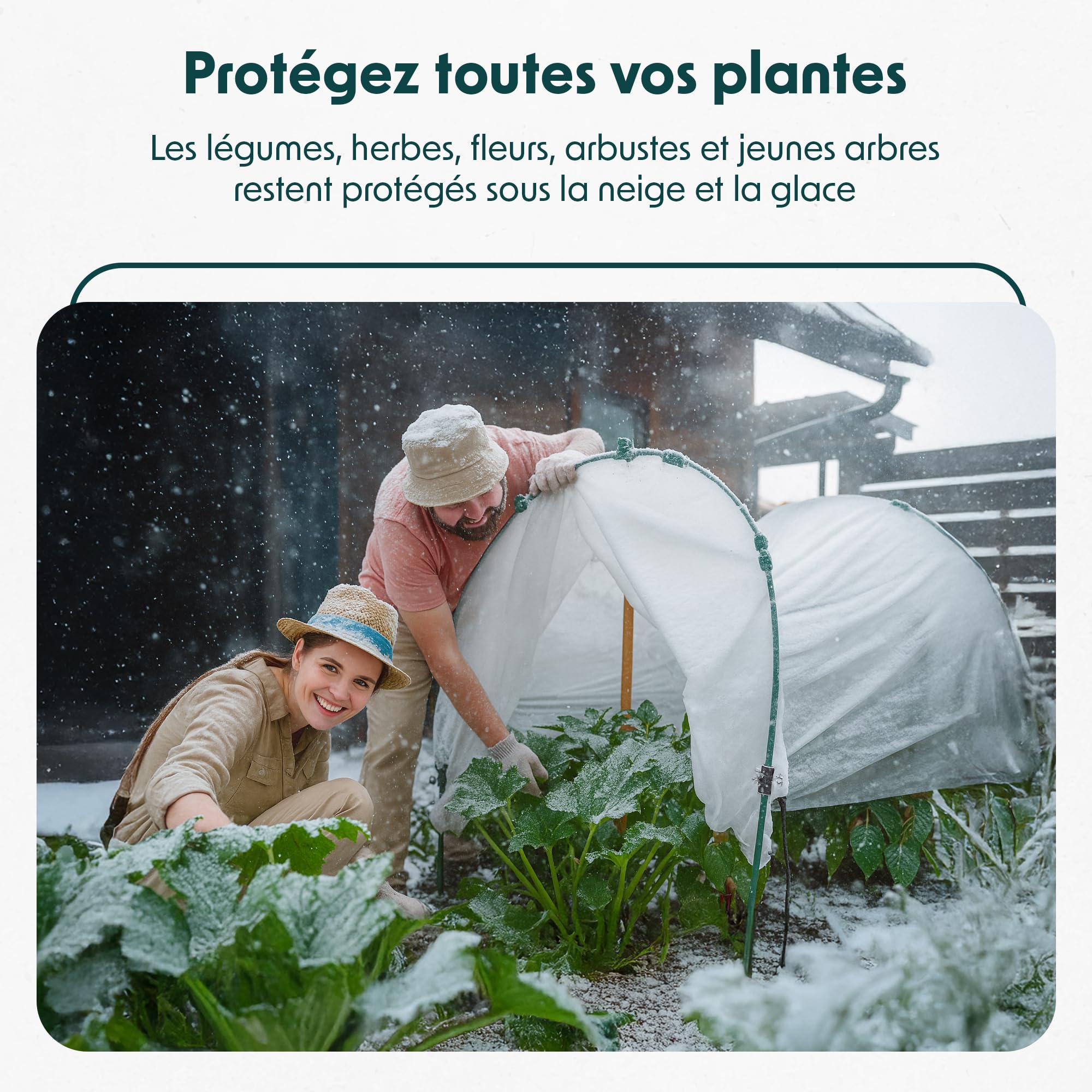 GARDENIX Toison Non-tissée d'hiver Protection Plantes 17 g/m² 3,2 x 10 m