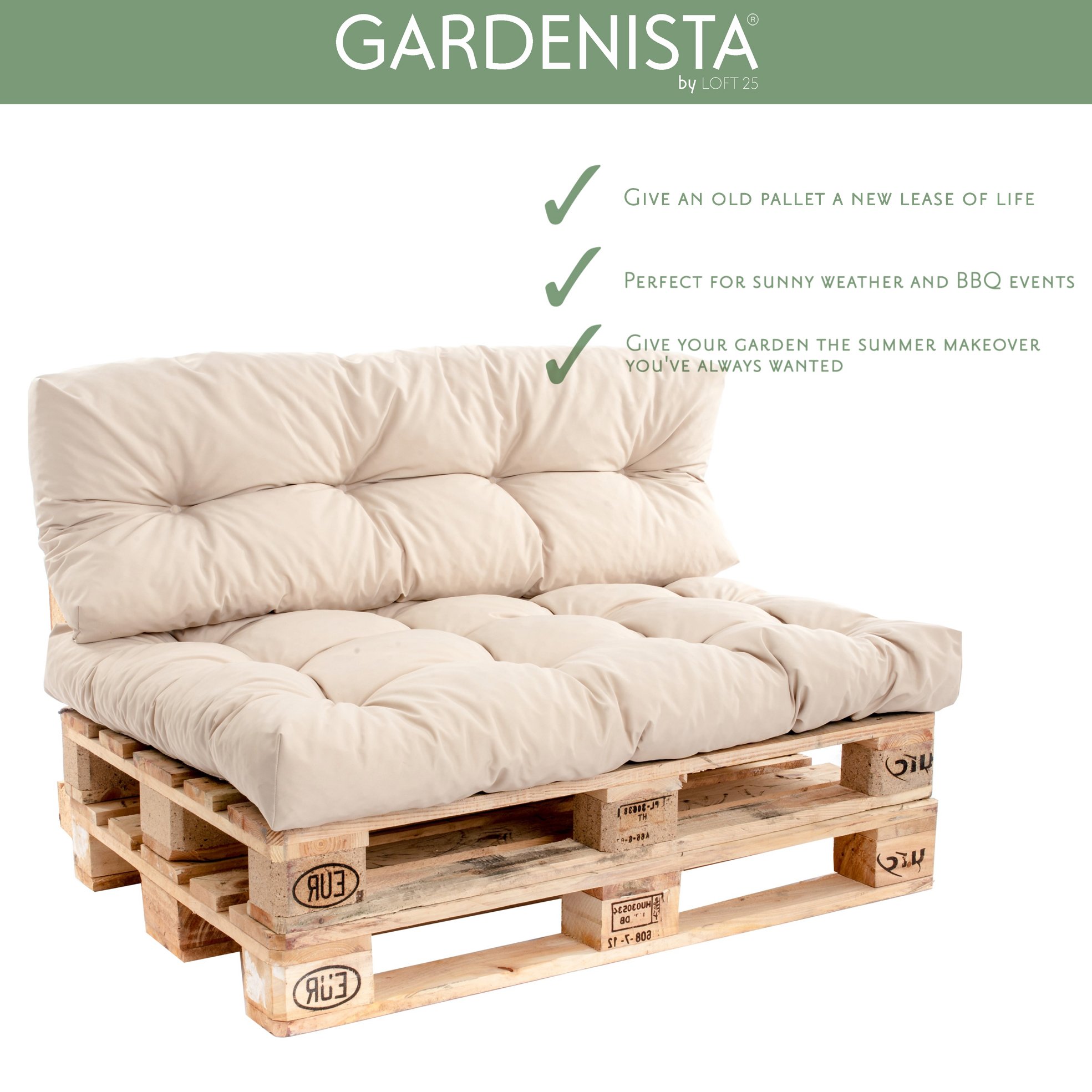 Gardenista Garden Pallet Cushions Furniture For Standard Euro Water
