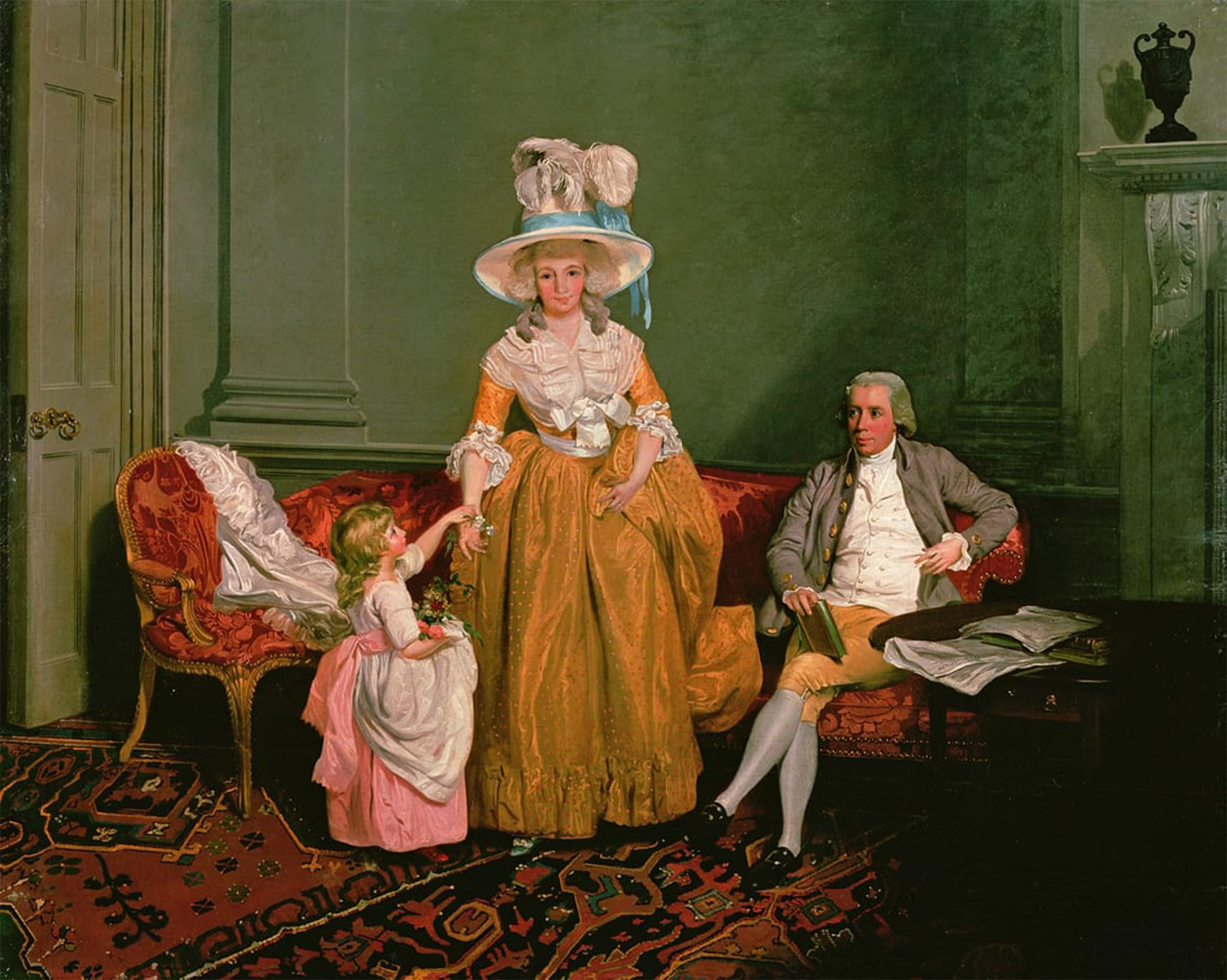 ARTXLXXBN Famous Painting Canvas Artwork Graffiti Print Family Group by Wheatley Portrait Canvas Image for Home Decor 60x90cm