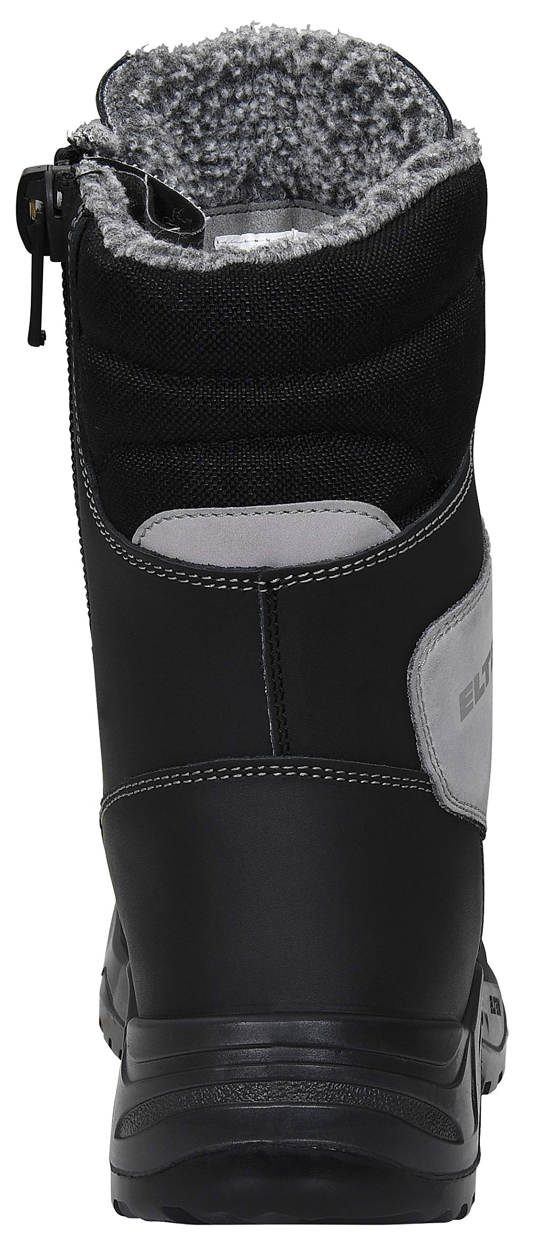 ELTEN Sicherheitsschuhe Jonte High ESD S3 CI, Damen und Herren, Leder/Textil, Kunststoffkappe (Leichter als Stahlkappe), robust 42, Schwarz-Grau