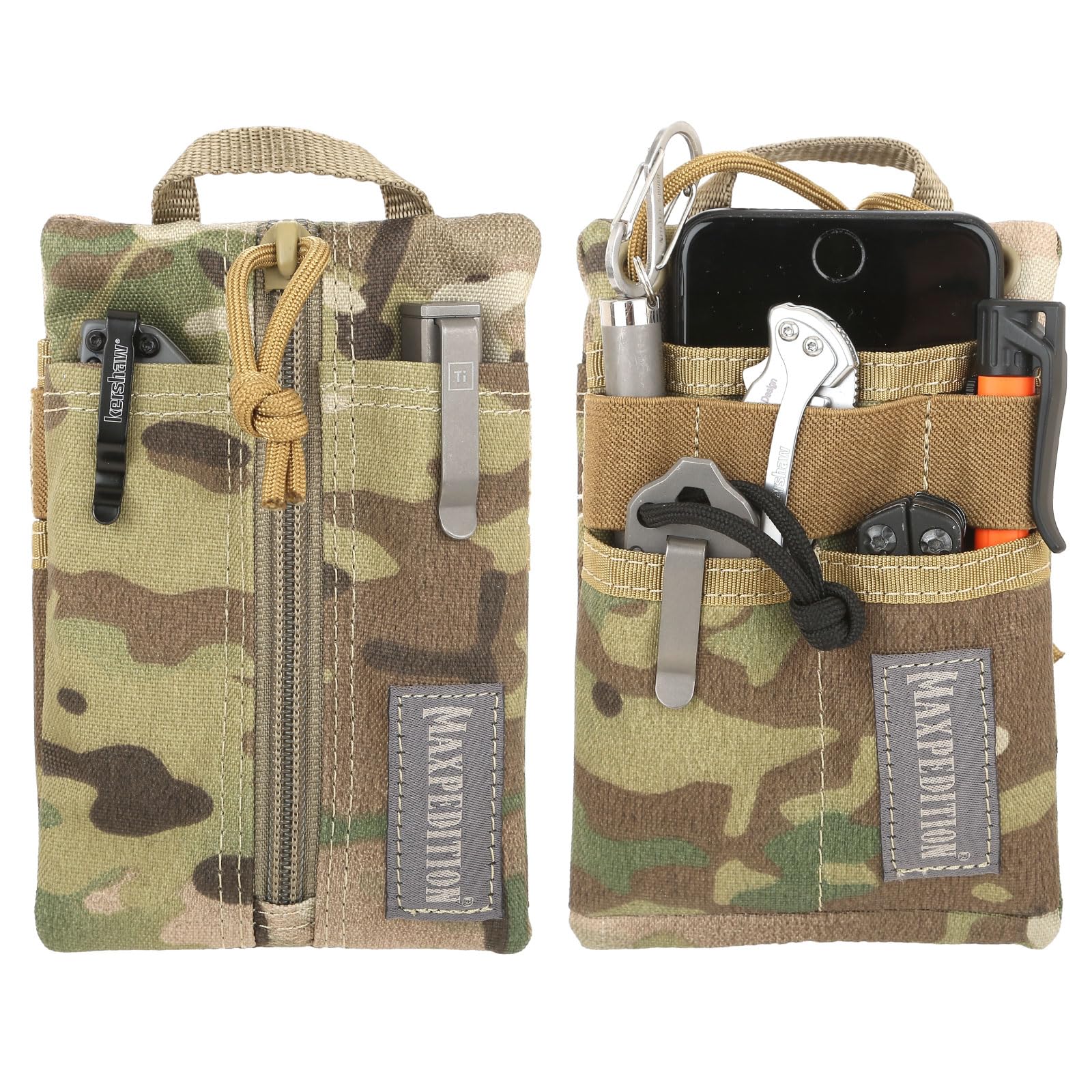 MAXPEDITION Platy - Organizer Tascabile da Uomo, Resistente, con Cordino in Paracord, può Contenere torce