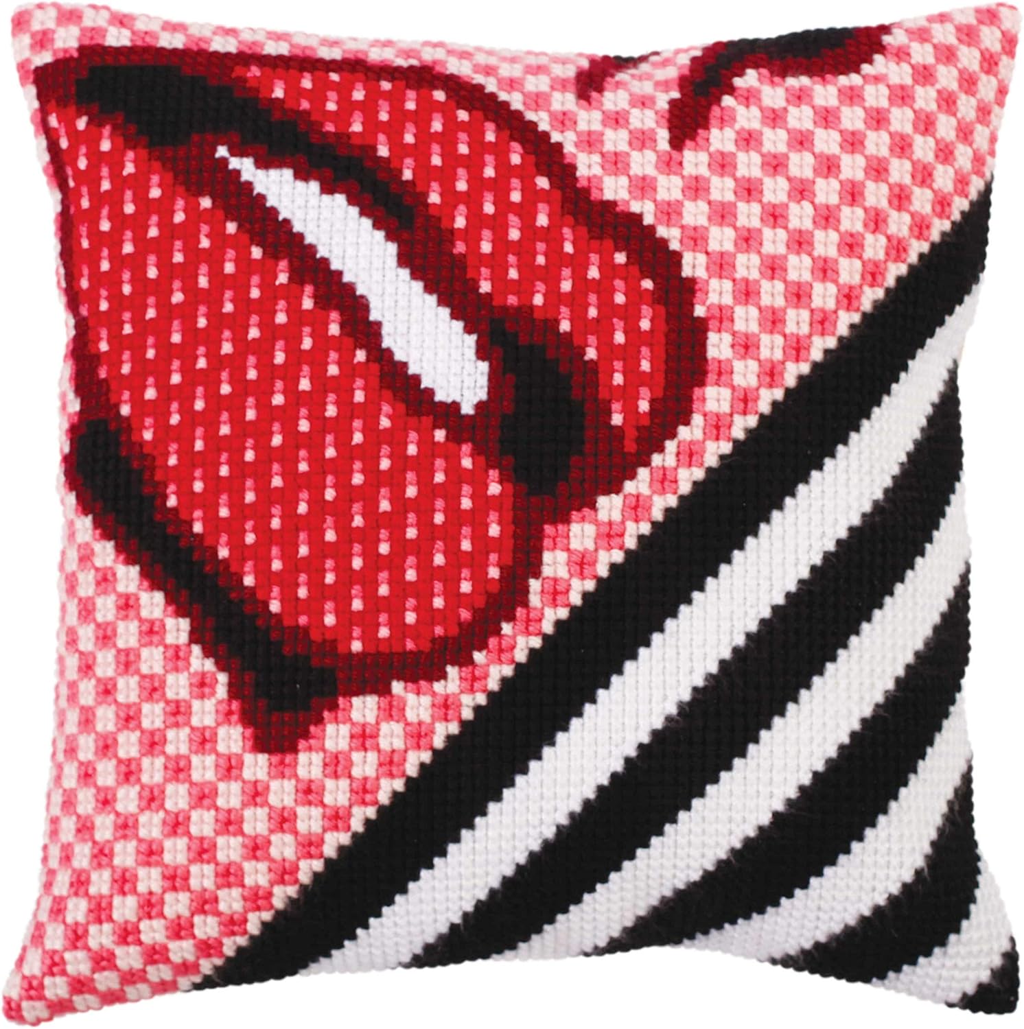 Collection D'Art Zelliges Droite Pillow Cross Stitch Kit-15-3/4 X15-3/4