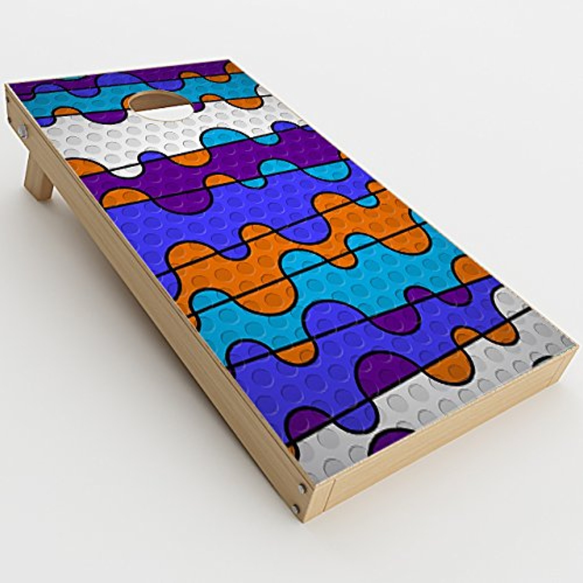 Skin Decal Vinyl Wrap for Cornhole Game Board Bag Toss/Colorful Swirl Print