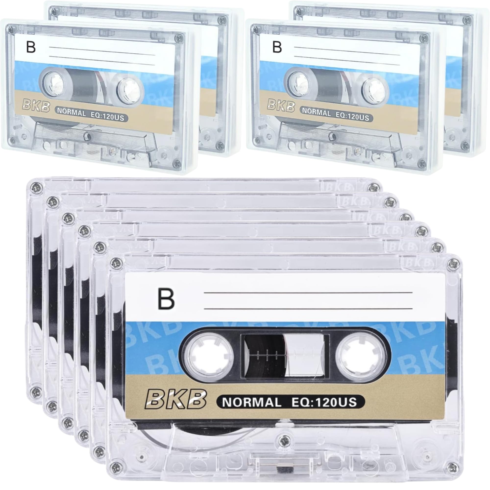 Lege audiocassettes, 10 stuks geluidsarme audiocassettes, 90 min Low