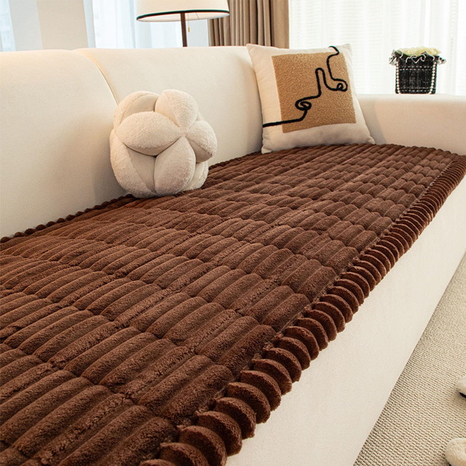 zoocco Couch Cover for Dogs Against Fur, Dirt & Scratches (Dark brown,90 * 160cm)
