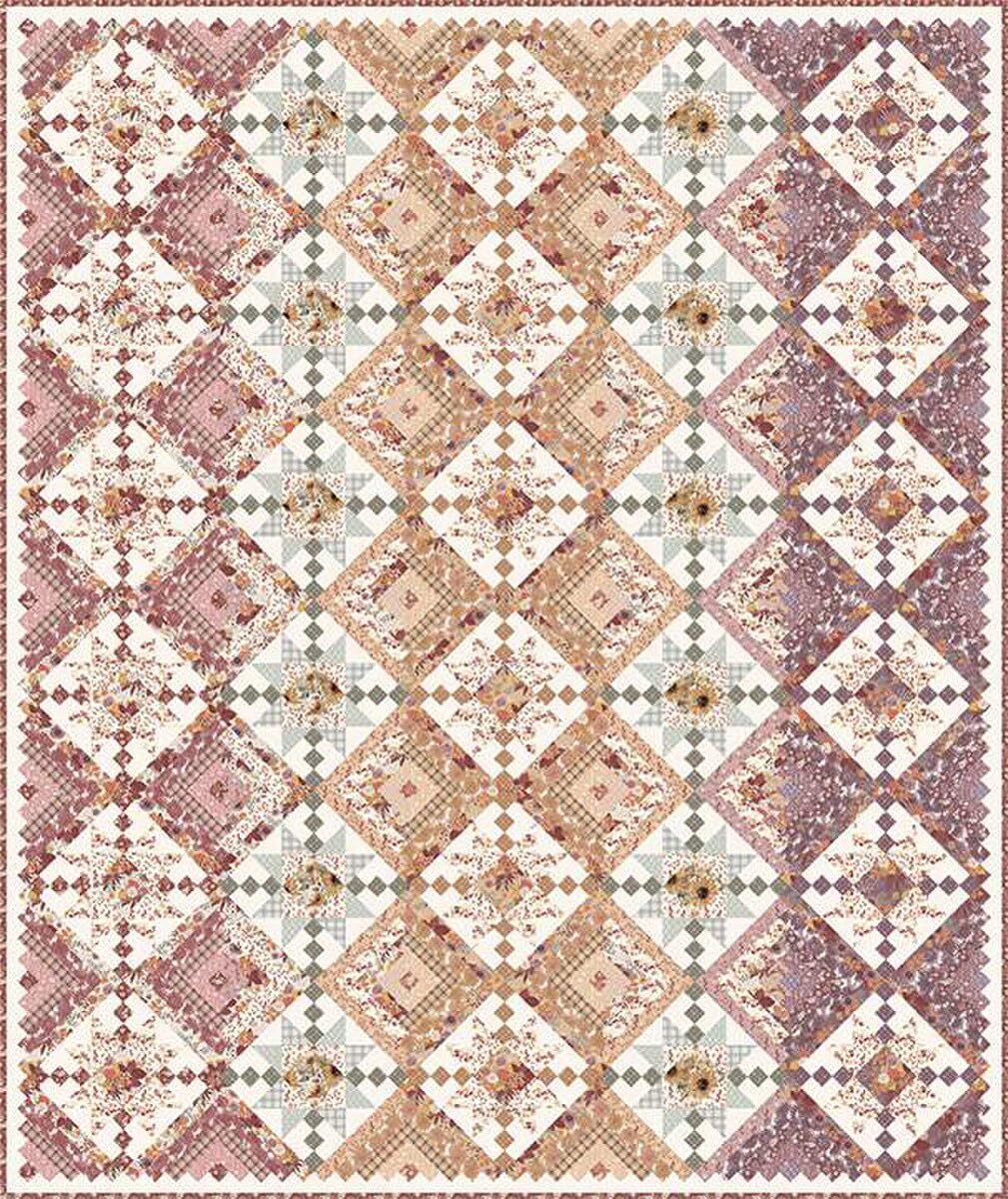 Riley Blake Designs Assorted Modern Prairie Evening On The Prairie Laura's Log Cabin Quilt Kit Kt-16740