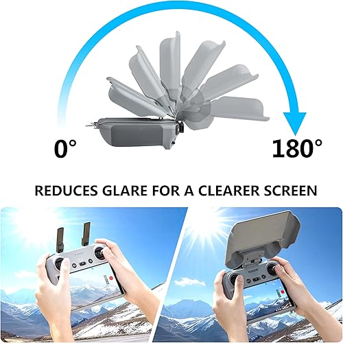 Miniatura 2 de STARTRC 3 en 1 RC 2 Controller Sun Hood Cover para DJI Mini 4 Pro, DJI RC 2 Correa de cordón, Dji Mini 4 Pro Drone Controller Protección de