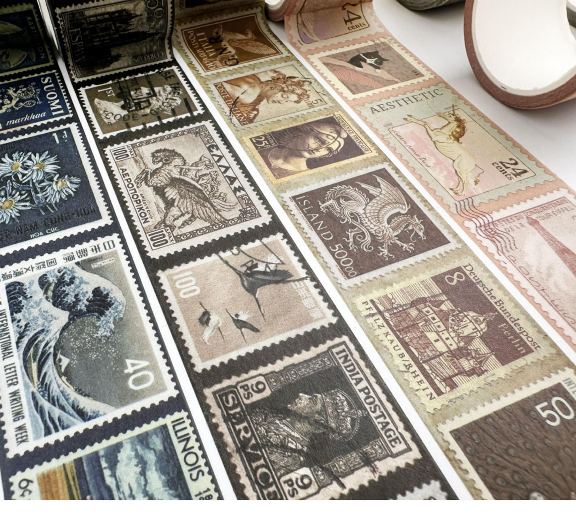 Zestaw 4 rolek taśmy Washi, taśma maskująca, taśma maskująca dla dzieci, kolorowa taśma klejąca do scrapbookingu, pamiętnika, planera, pakowania prezentów