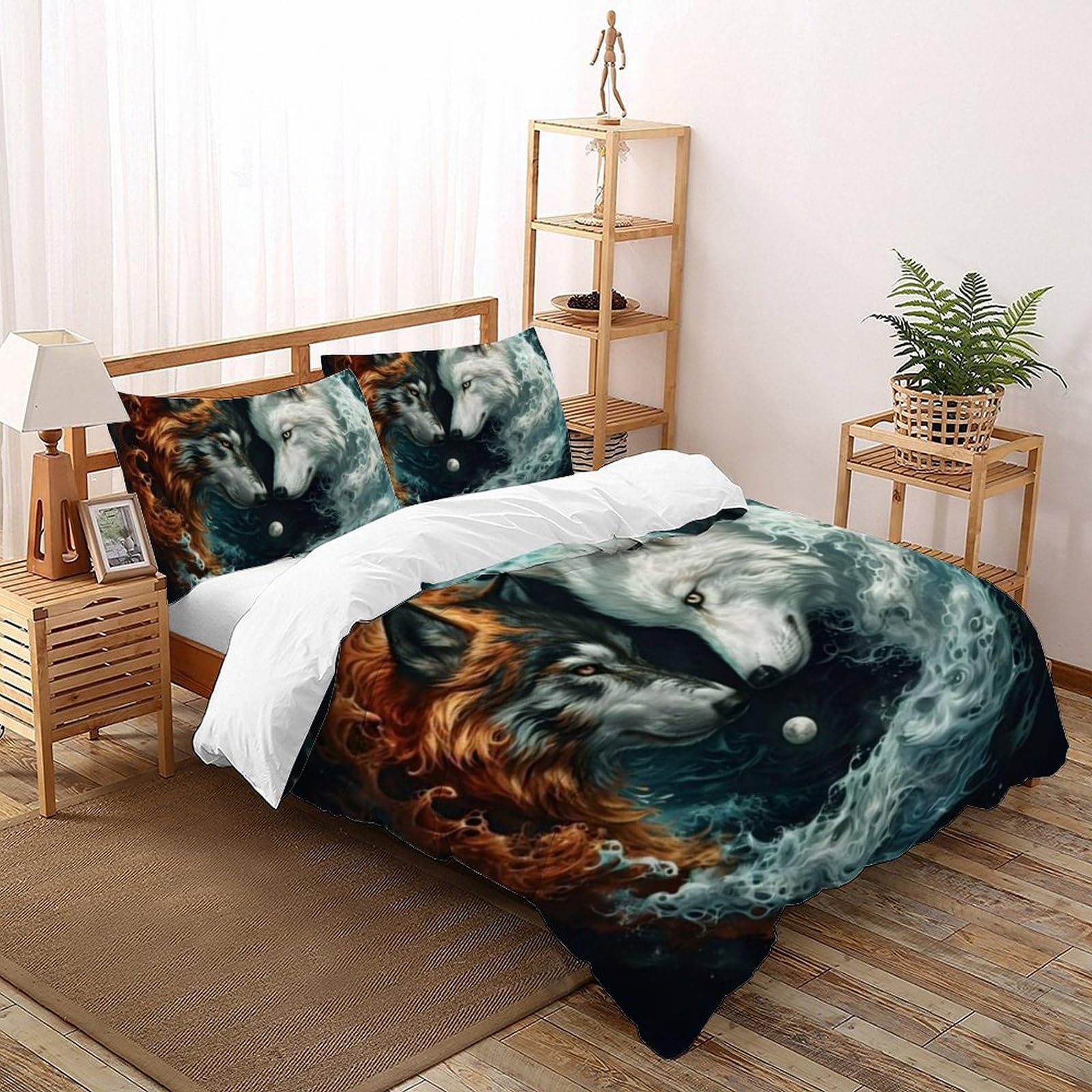 Housse de couette loup lit enfant 3D pour transformer la décoration de la chambre