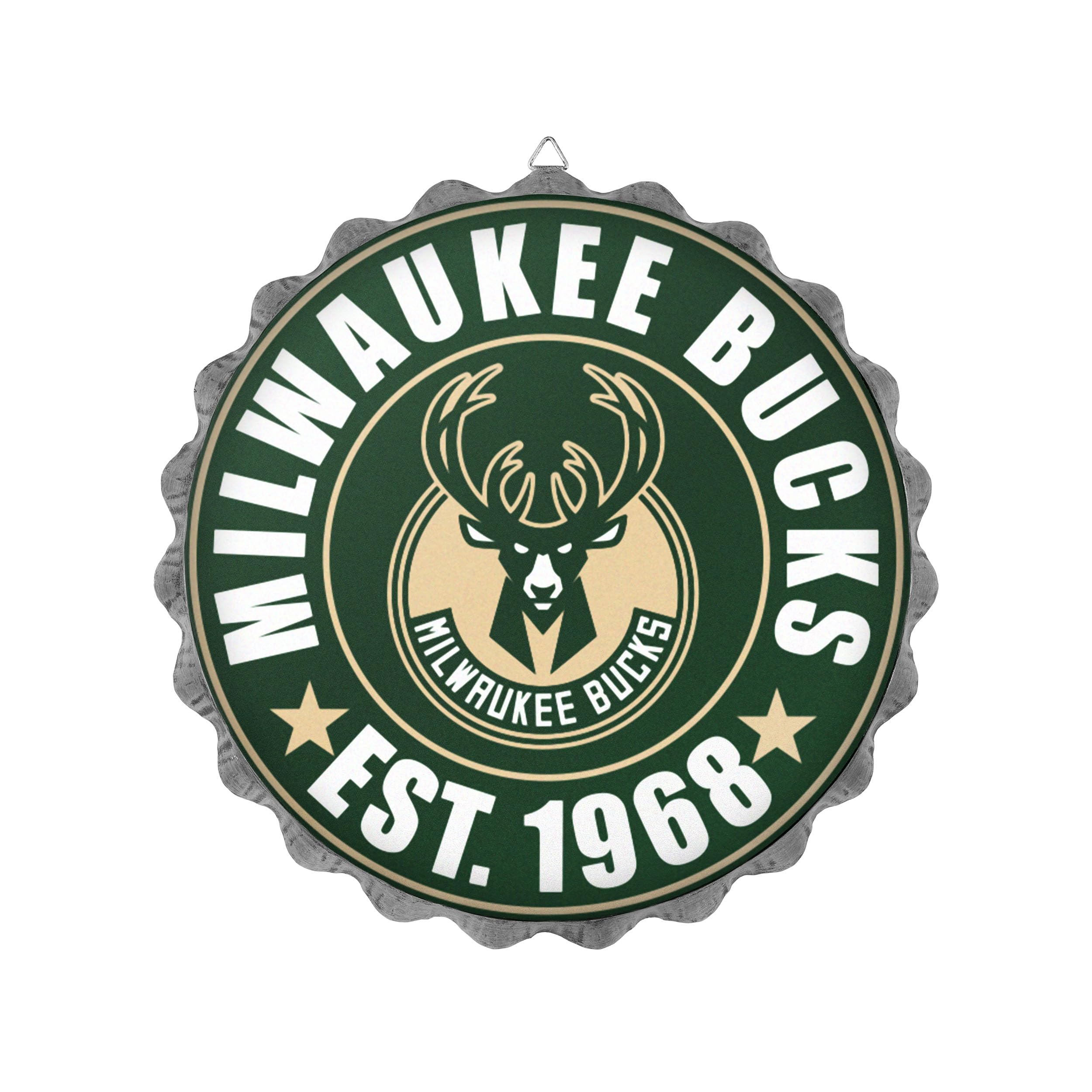 FOCO Milwaukee Bucks NBA Bottle Cap Wall Sign