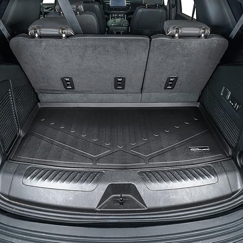 Miniatura 2 de SMARTLINER Forro de carga negro de ajuste personalizado detrás de los asientos de la tercera fila compatible con Cadillac Escalade 2021-2023