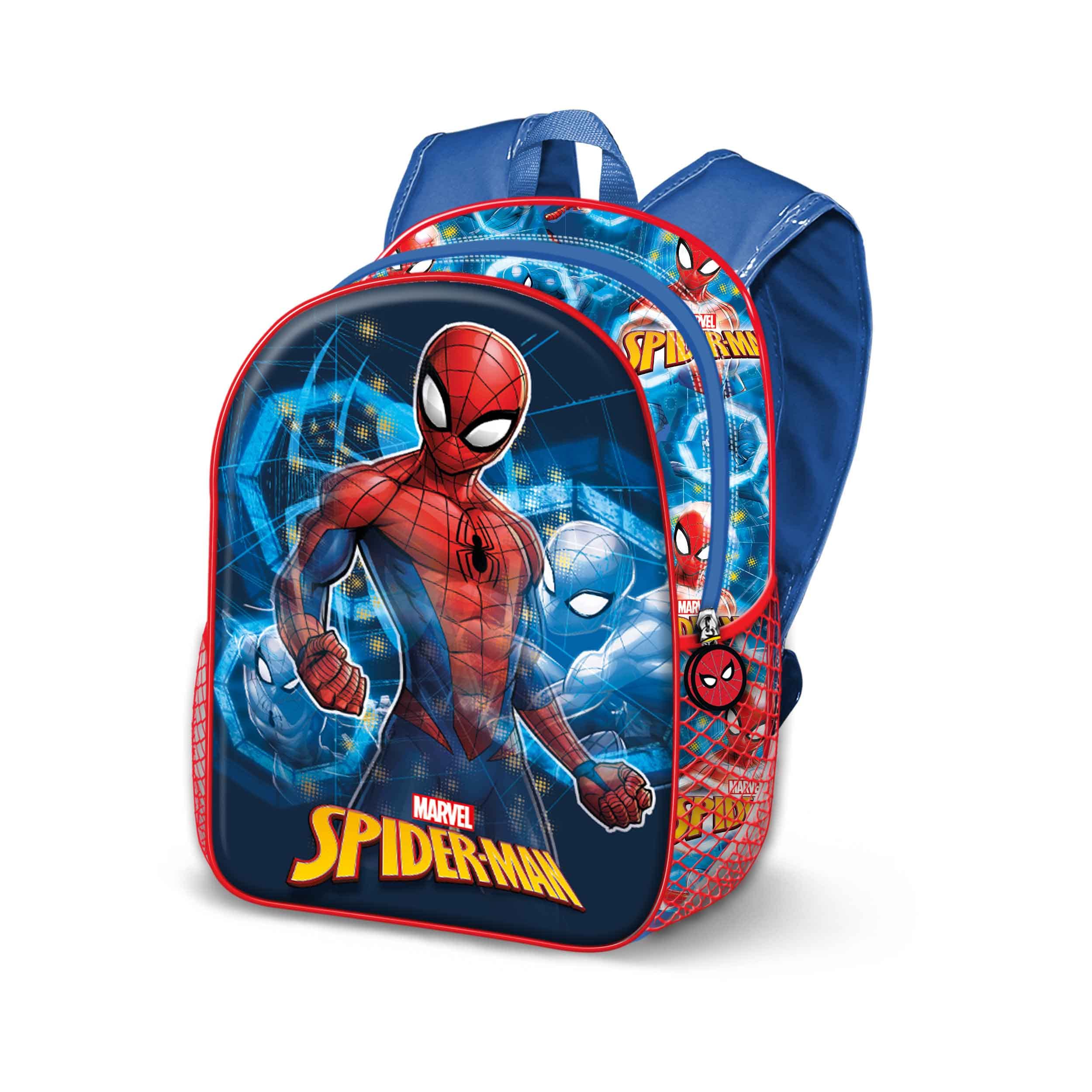 Marvel Spiderman Powerful-Mochila Basic, Azul, 31 x 39 cm, Capacidad 18.2 L