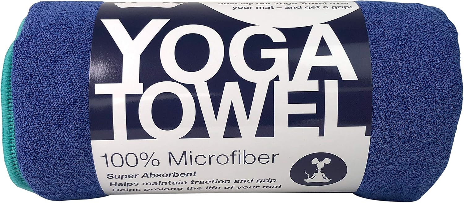 YogaRat Yoga Towel - 100% Microfiber - Multiple Sizes - Non-Slip - Absorbent - Thin - Lightweight Yoga Mat Towels - Yoga Hand Towel Option Available