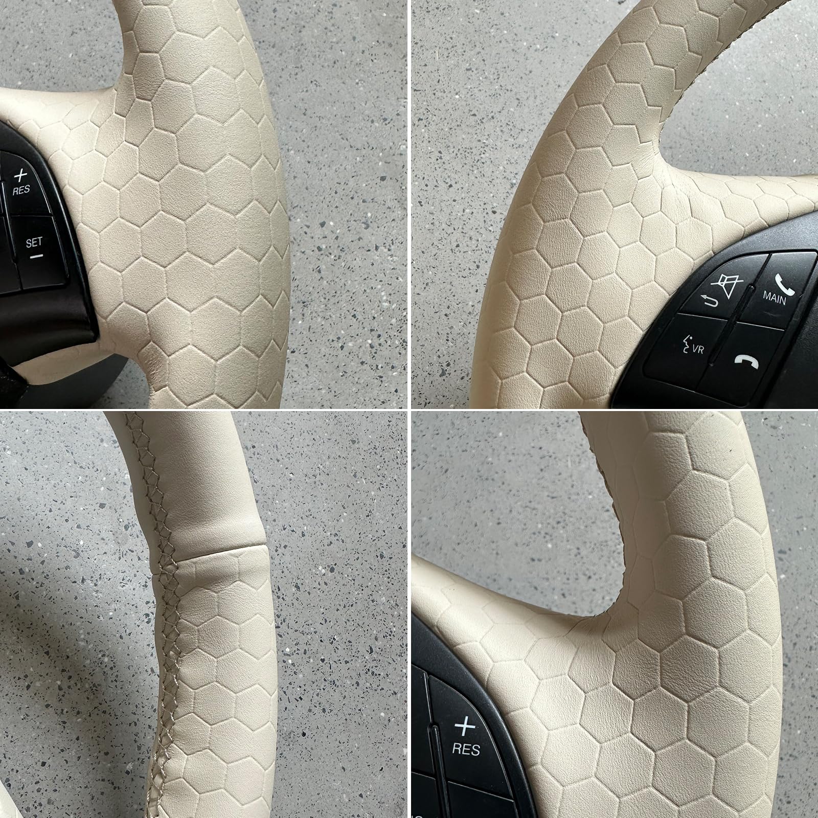 MEWANT Cubierta del Volante Compatible con Fiat 500 2007-2015 Fiat 500e 2014-2018 Fiat 500C 2014-2017