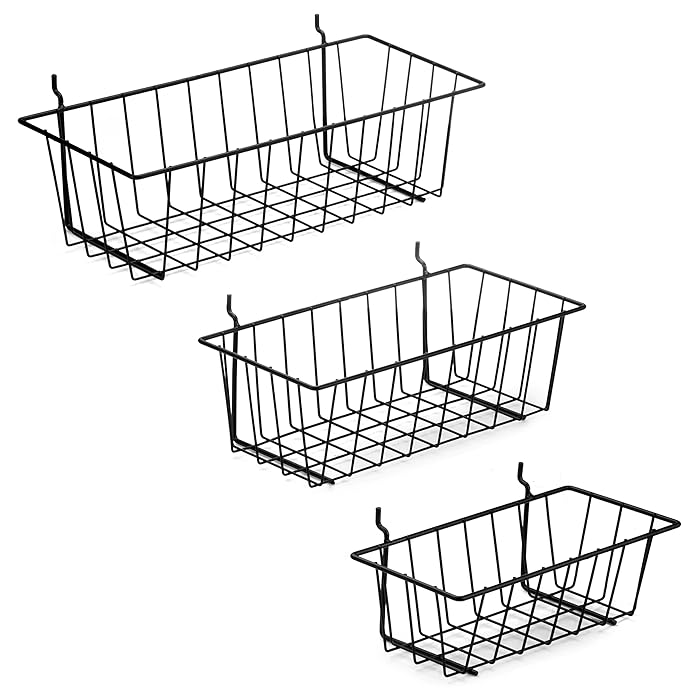 Buy Pegboard Basket Set 3 Pack Hooks to 1/4" Hole Peg Board