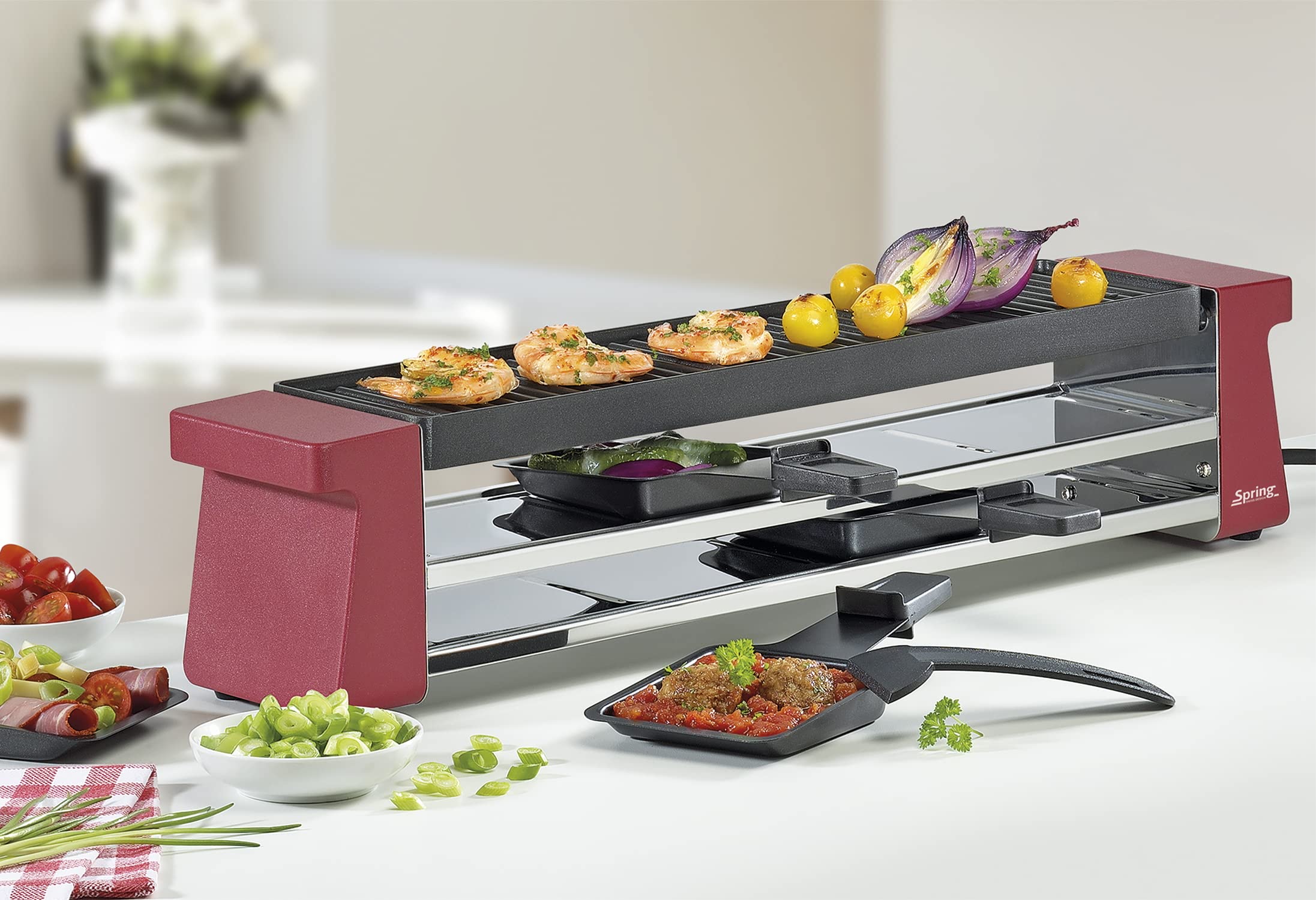 Raclette4 Compact - rood Spring 3039003001 Raclette4 Compact