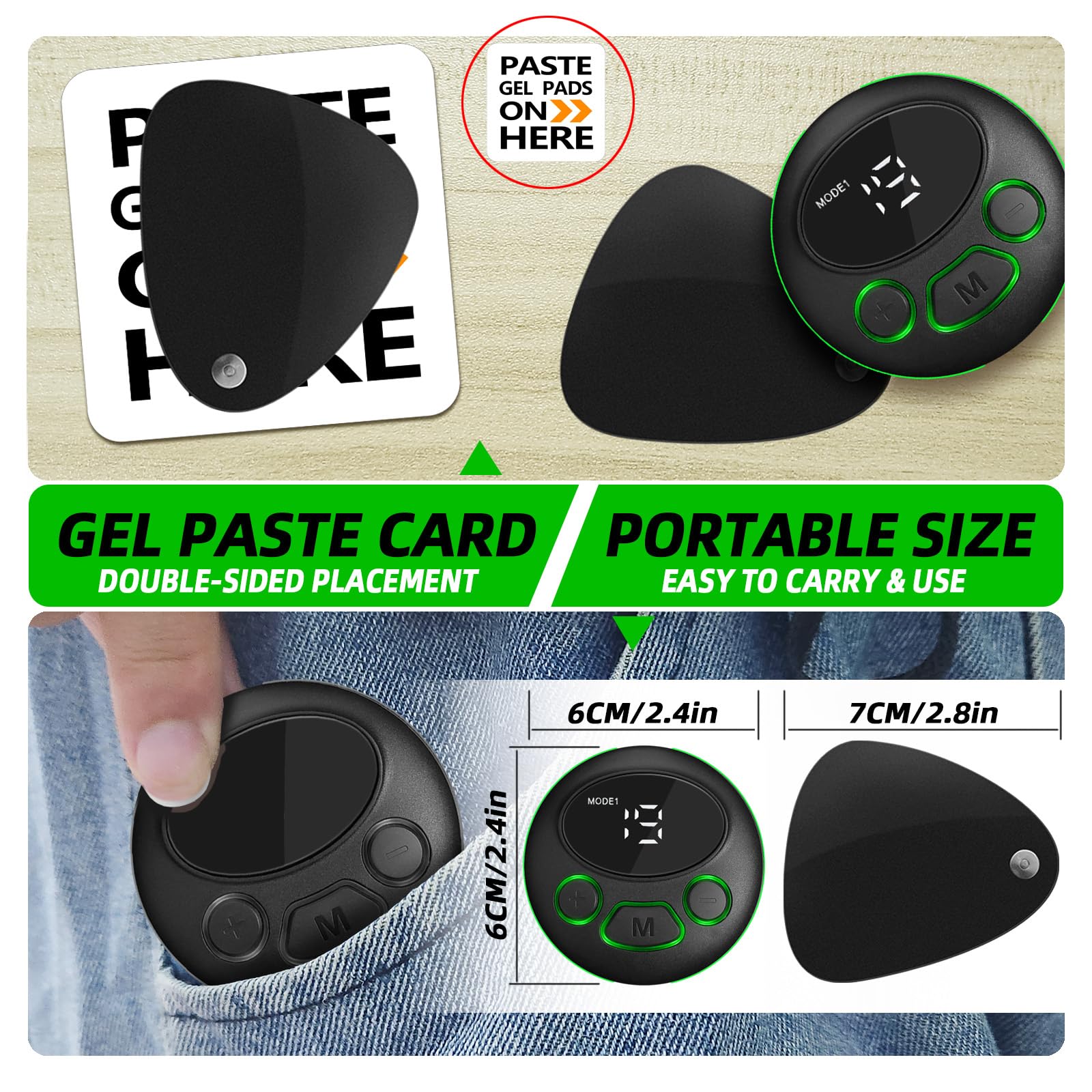 Wireless TENS Unit, TENS Unit Muscle Stimulator, Mini EMS Massager, 4 Pads — Amazon image 6