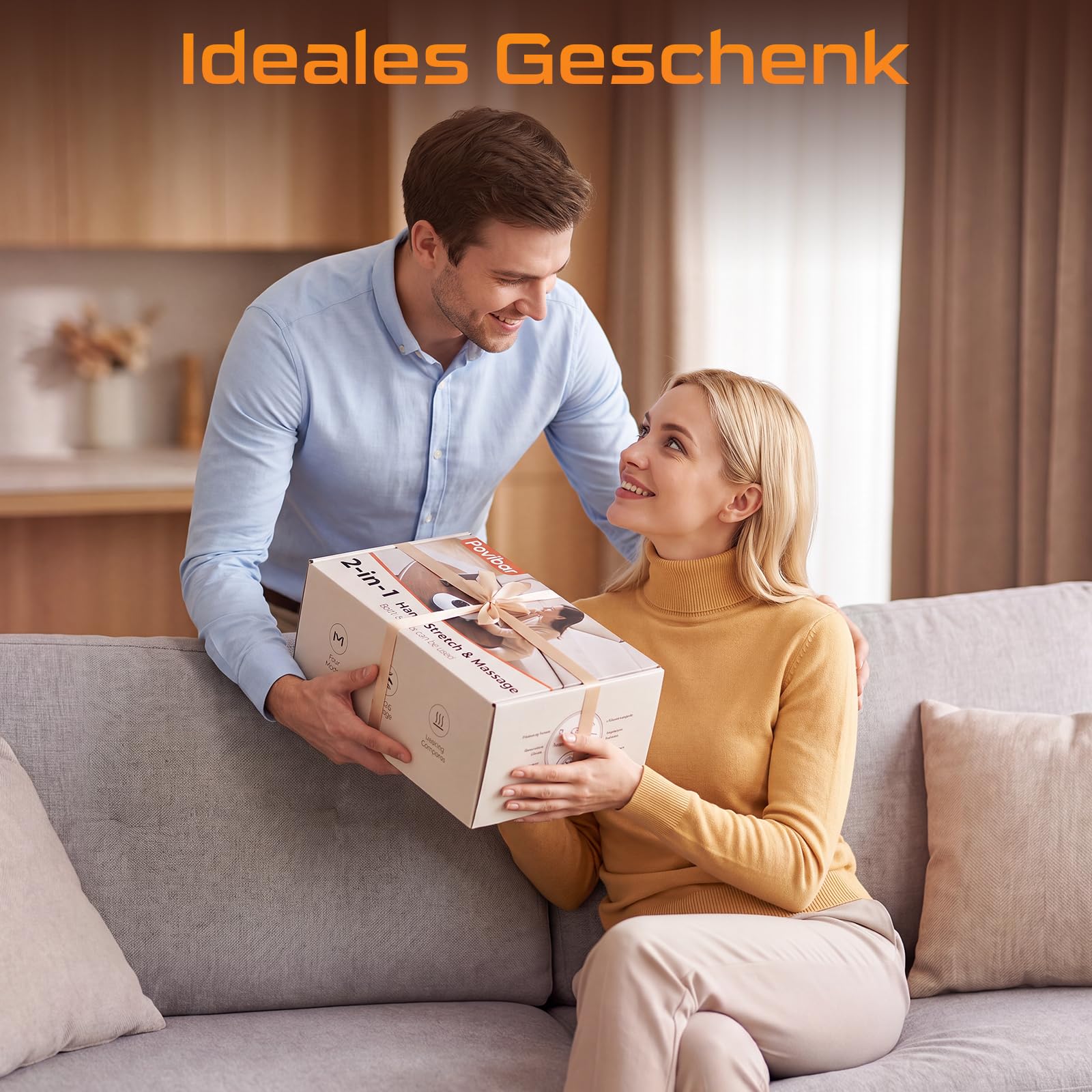 Intelligenter Handmassagegerät mit Kompression & Wärme, 2 in 1 Elektrischer Handmassager & Fingerdehner, 5 Intensitätsstufen, 3 Heizstufen, 4 Modi für Arthritis/Mausarm/Karpaltunnel