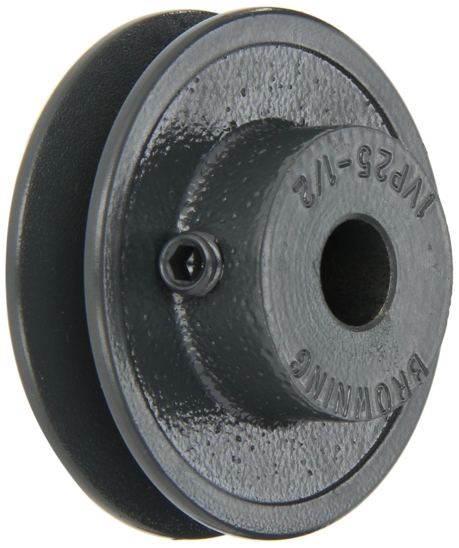 Browning 1VP25X1/2 Variable Pitch Sheave, 1 Groove, Finished Bore, Cast Iron Sheave, for 3L Section Belt