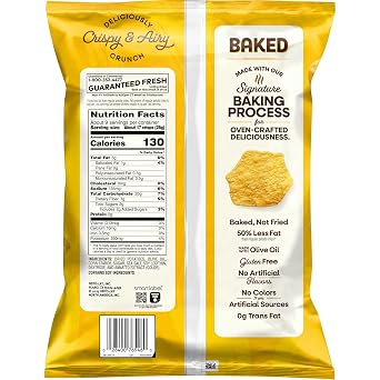 Baked Lays Potato Chips, Original, 9.25 oz Bag, 50% Less Fat, Gluten Free, No Artificial Flavors, No Colors from Artificial Sources