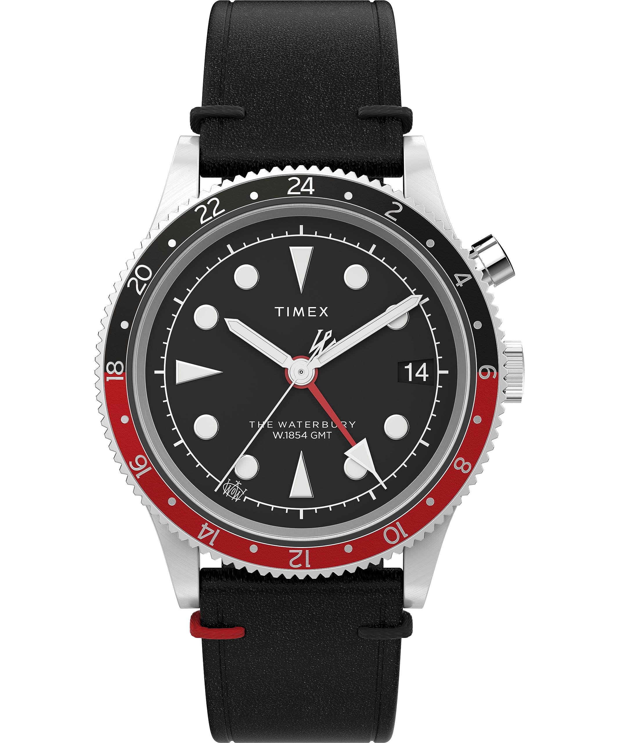 Timex Waterbury Heritage Orologio Uomo 39mm - Cronografo Con Tachimetro, Cinturino In Acciaio Inox, Quadrante Nero