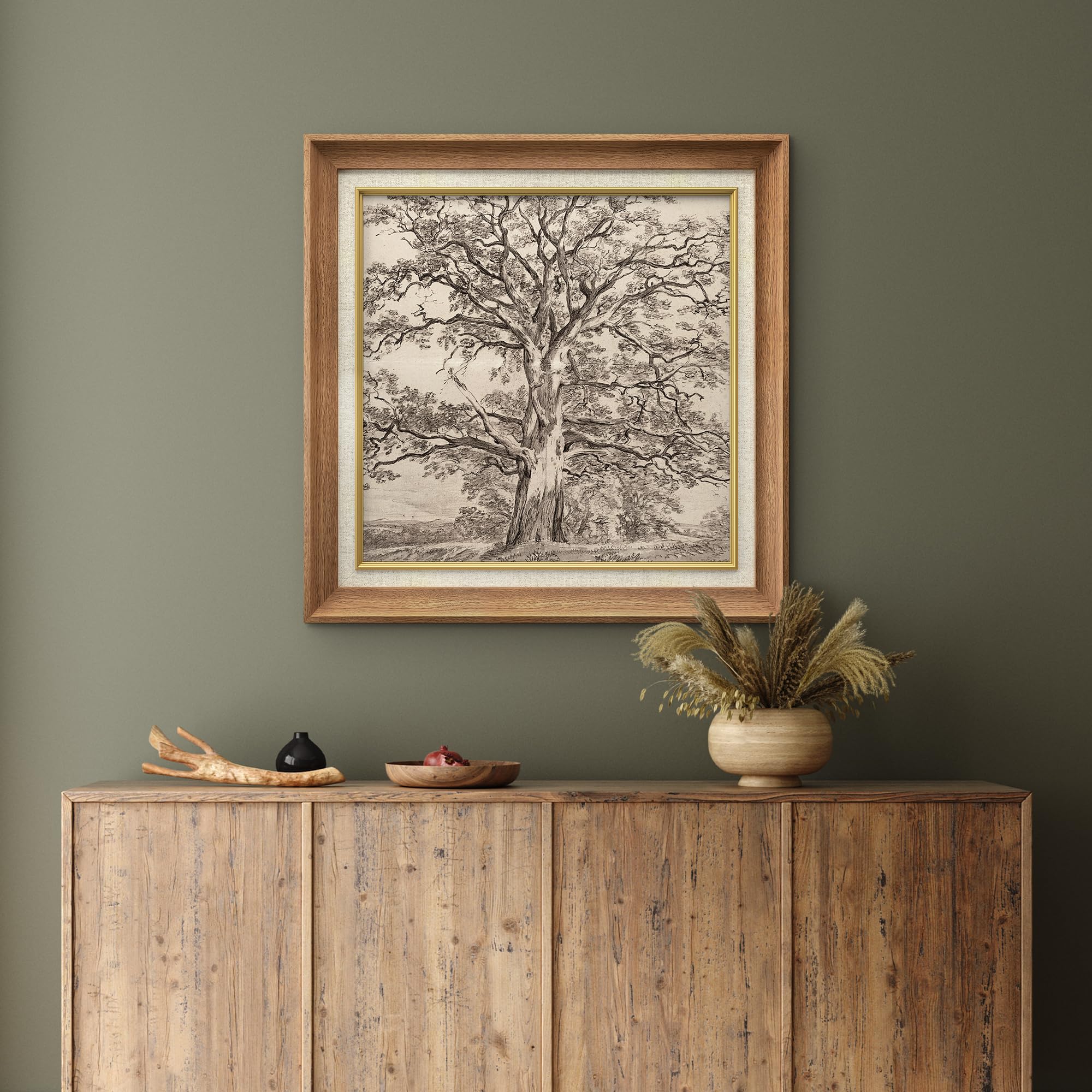 Amazon.com: MUDECOR Premium Framed Wall Art Forest Tree Sketches