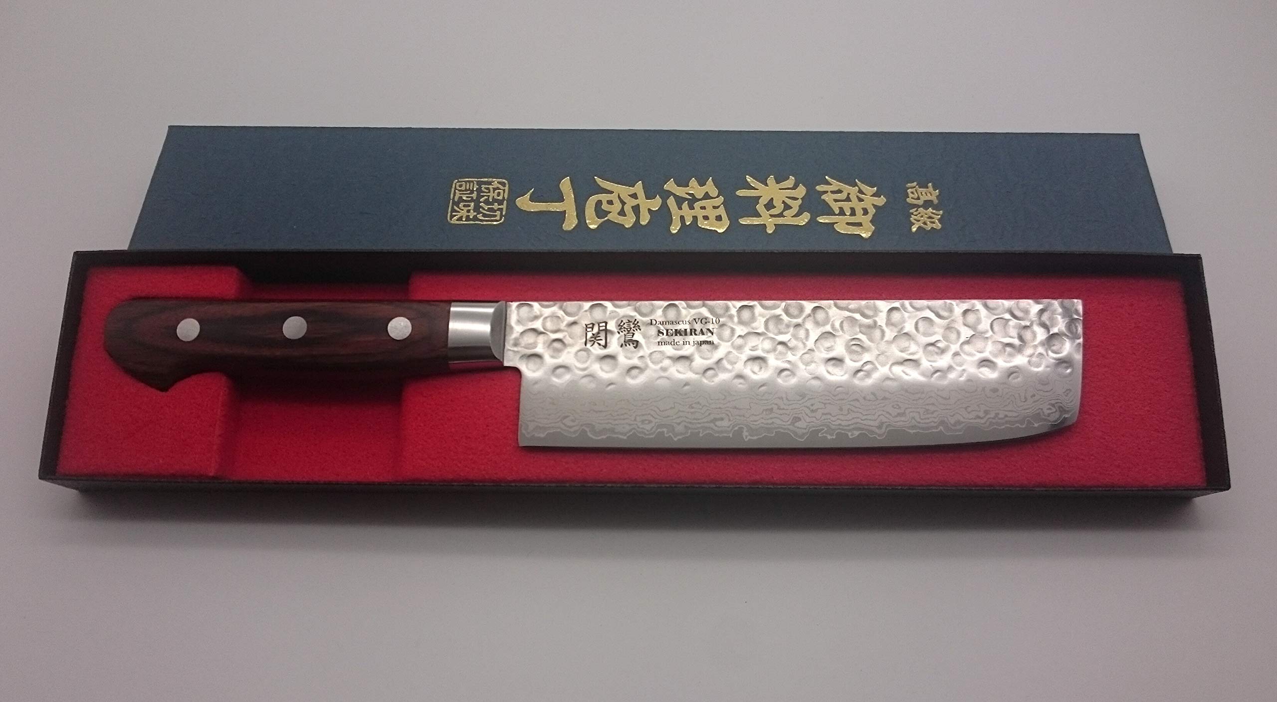 関鸞 三徳包丁 180mm 高級包丁 V金10号17層ダマスカス 鎚目 Amazon | 堺孝行 V金10号 ダマスカス17層鎚目 三徳型 | 堺孝行