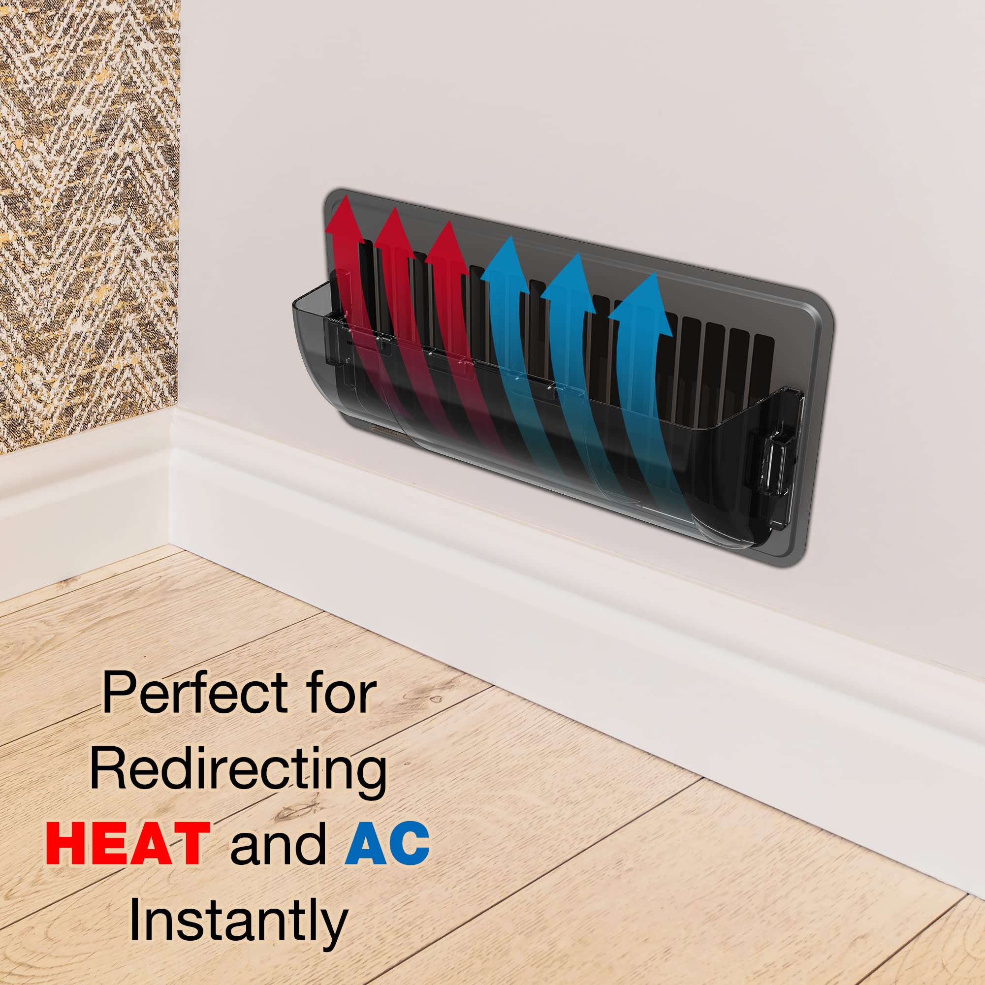 Magnetischer Lüftungsschlitzabweiser – Verstellbar 22,9–35,6 Cm, Für Decke, Wand & Boden